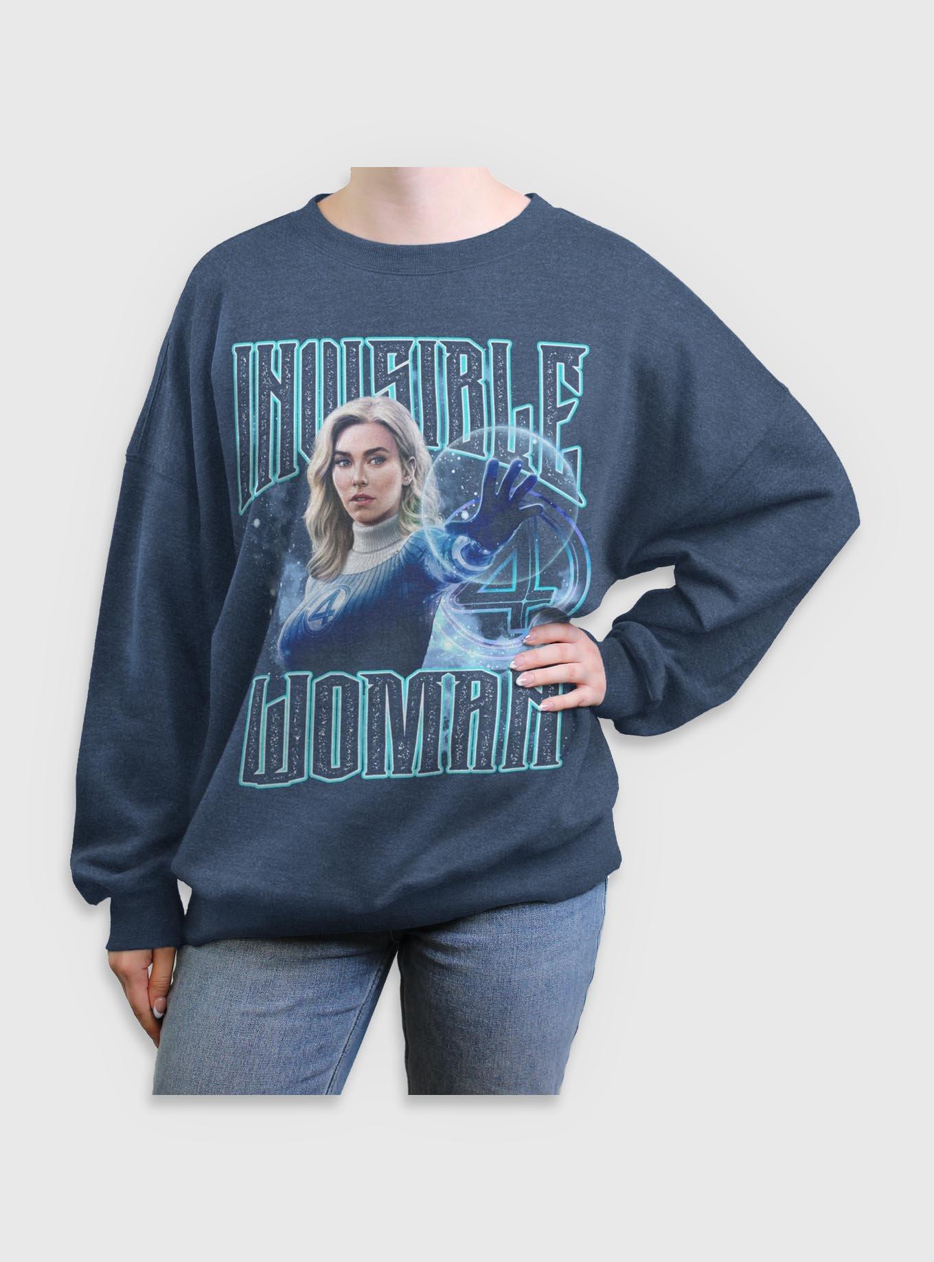 Marvel The Fantastic Four: First Steps Sue Storm Invisible Woman Womens Oversized Sweatshirt BoxLunch Exclusive, , hi-res