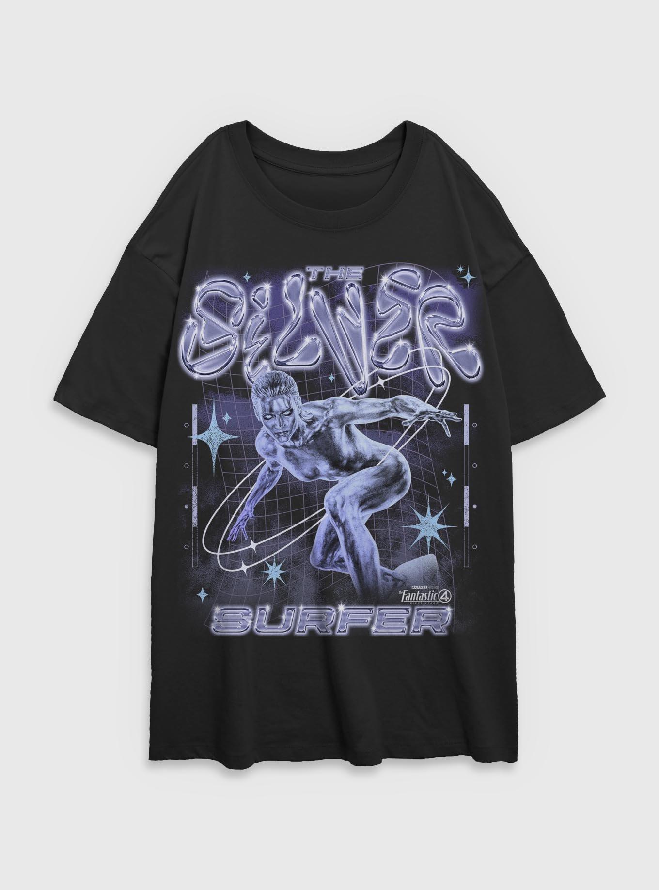 Marvel The Fantastic Four: First Steps Silver Surfer Womens Oversized T-Shirt BoxLunch Exclusive, , hi-res