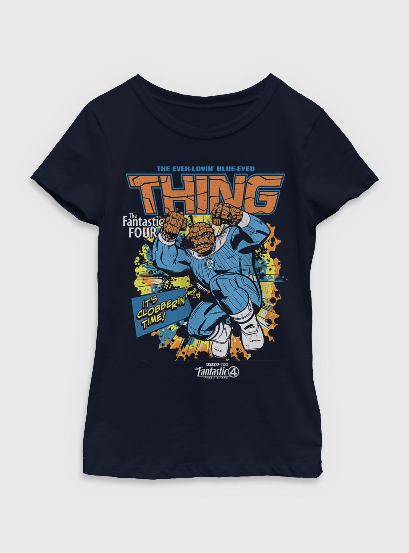 Marvel The Fantastic Four: First Steps Comic Cover Ben Grimm The Thing Youth Girls T-Shirt BoxLunch Exclusive, , hi-res