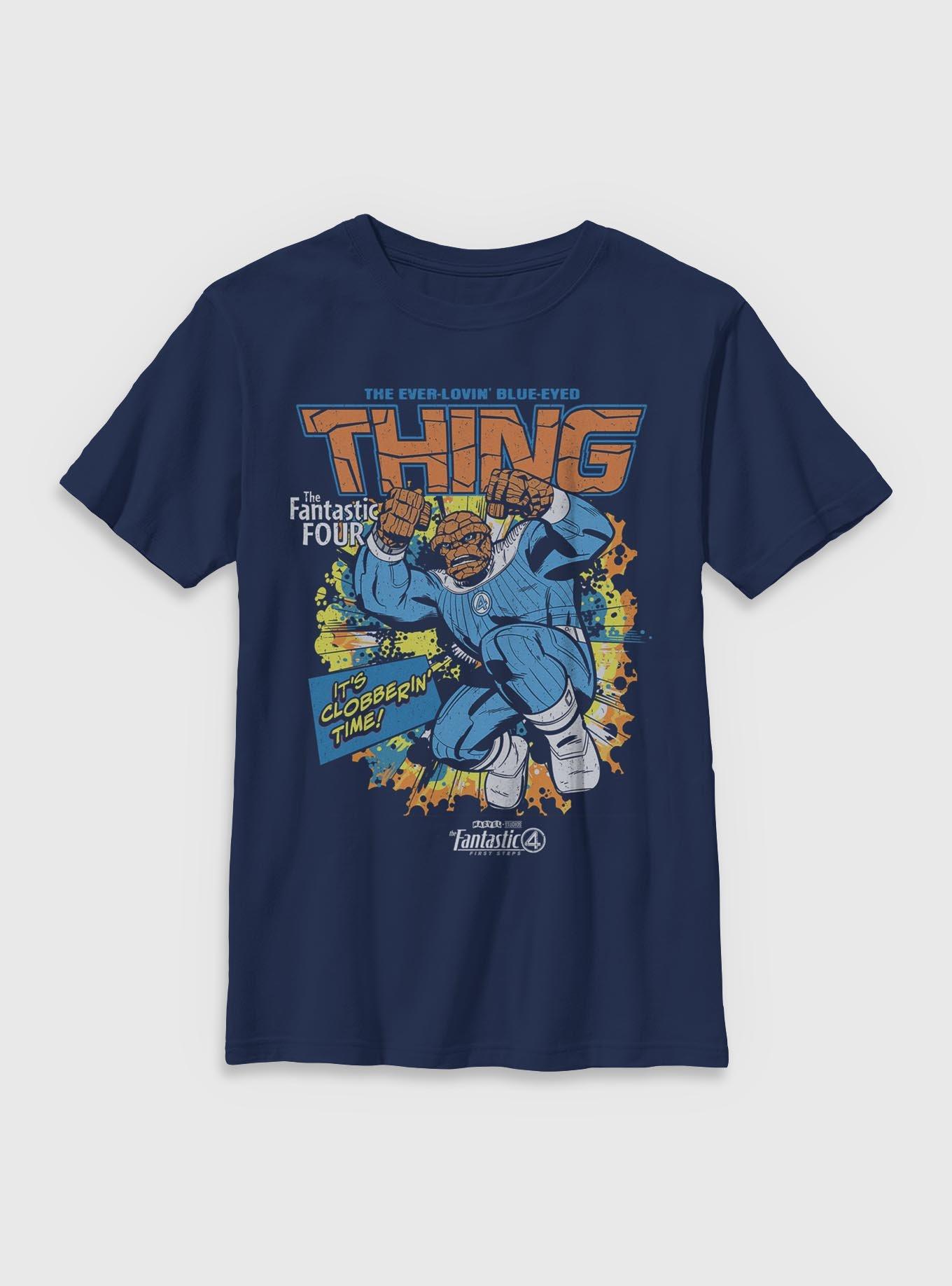 Marvel The Fantastic Four: First Steps Comic Cover Ben Grimm The Thing Youth T-Shirt BoxLunch Exclusive, , hi-res