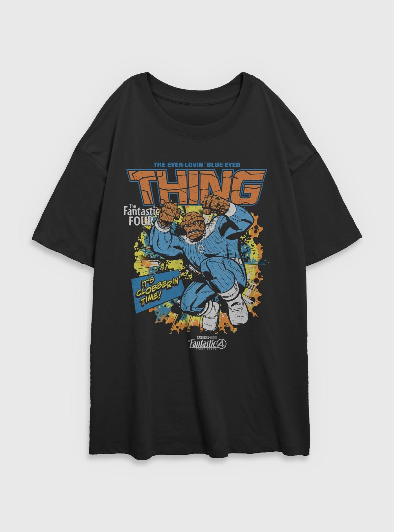 Marvel The Fantastic Four: First Steps Comic Cover Ben Grimm The Thing Womens Oversized T-Shirt BoxLunch Exclusive, , hi-res