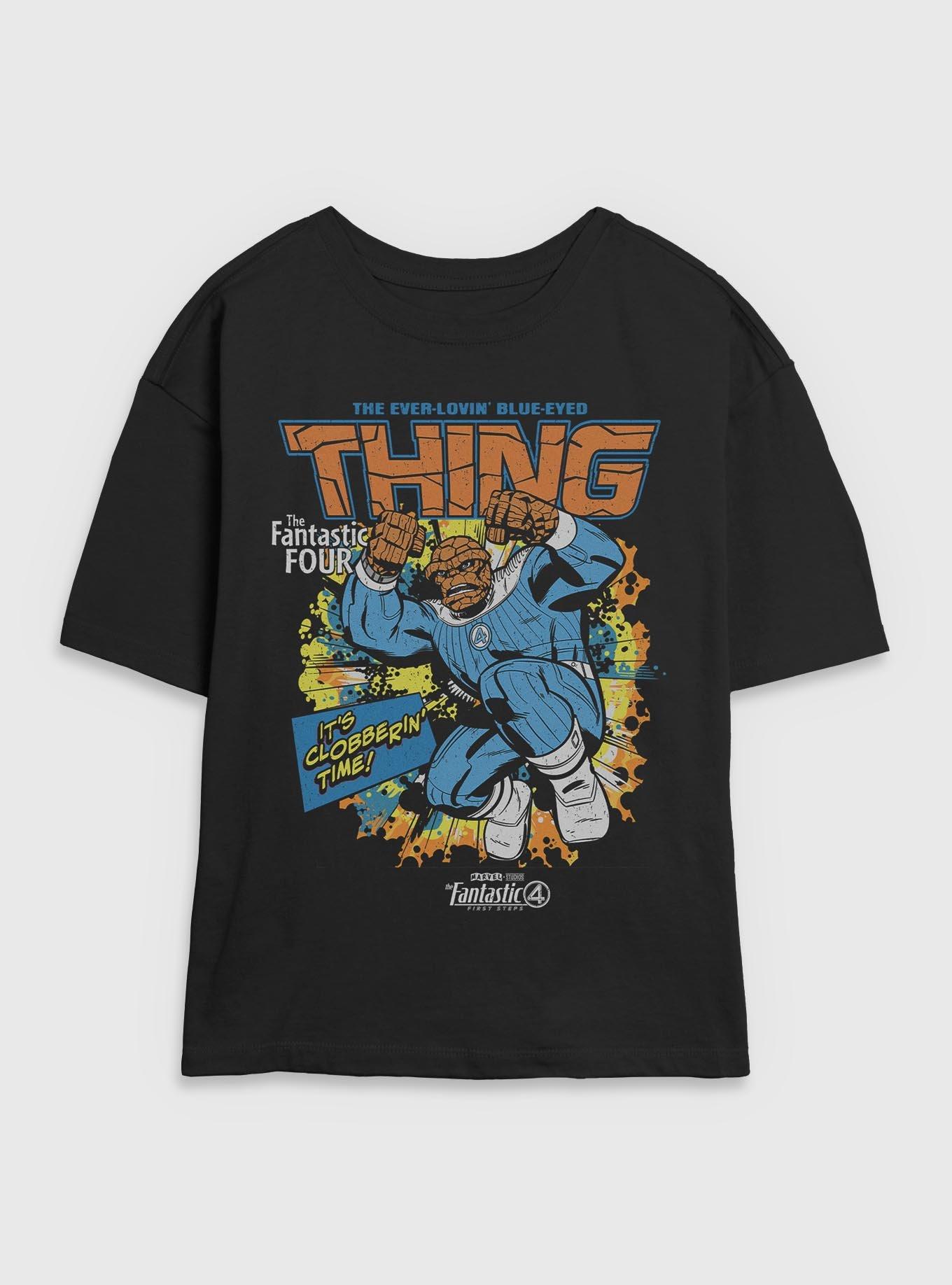 Marvel The Fantastic Four: First Steps Comic Cover Ben Grimm The Thing Womens Skimmer T-Shirt BoxLunch Exclusive, , hi-res