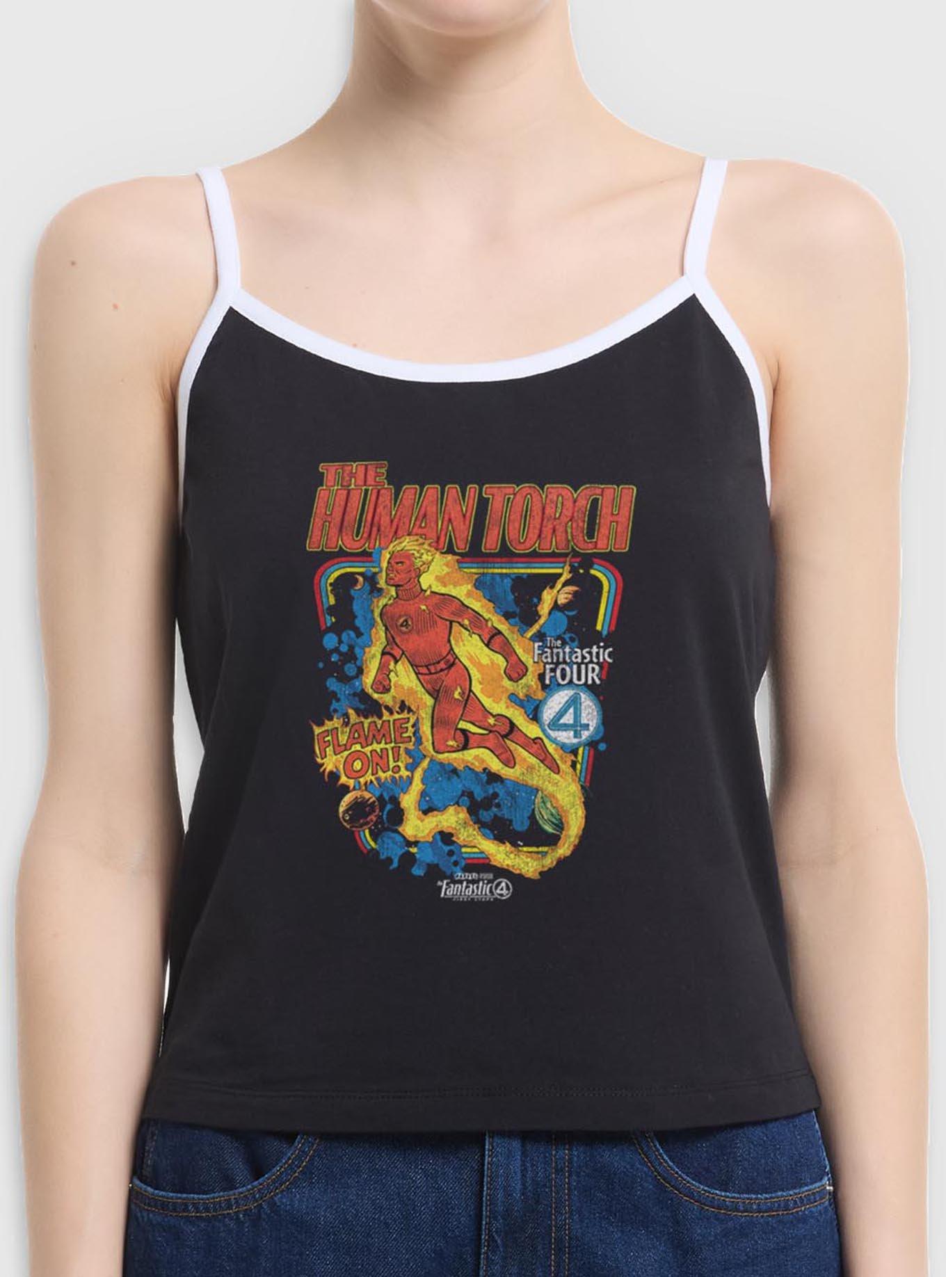 Marvel The Fantastic Four: First Steps Comic Cover Johnny Storm Human Torch Womens Cami Tank Top BoxLunch Exclusive, , hi-res