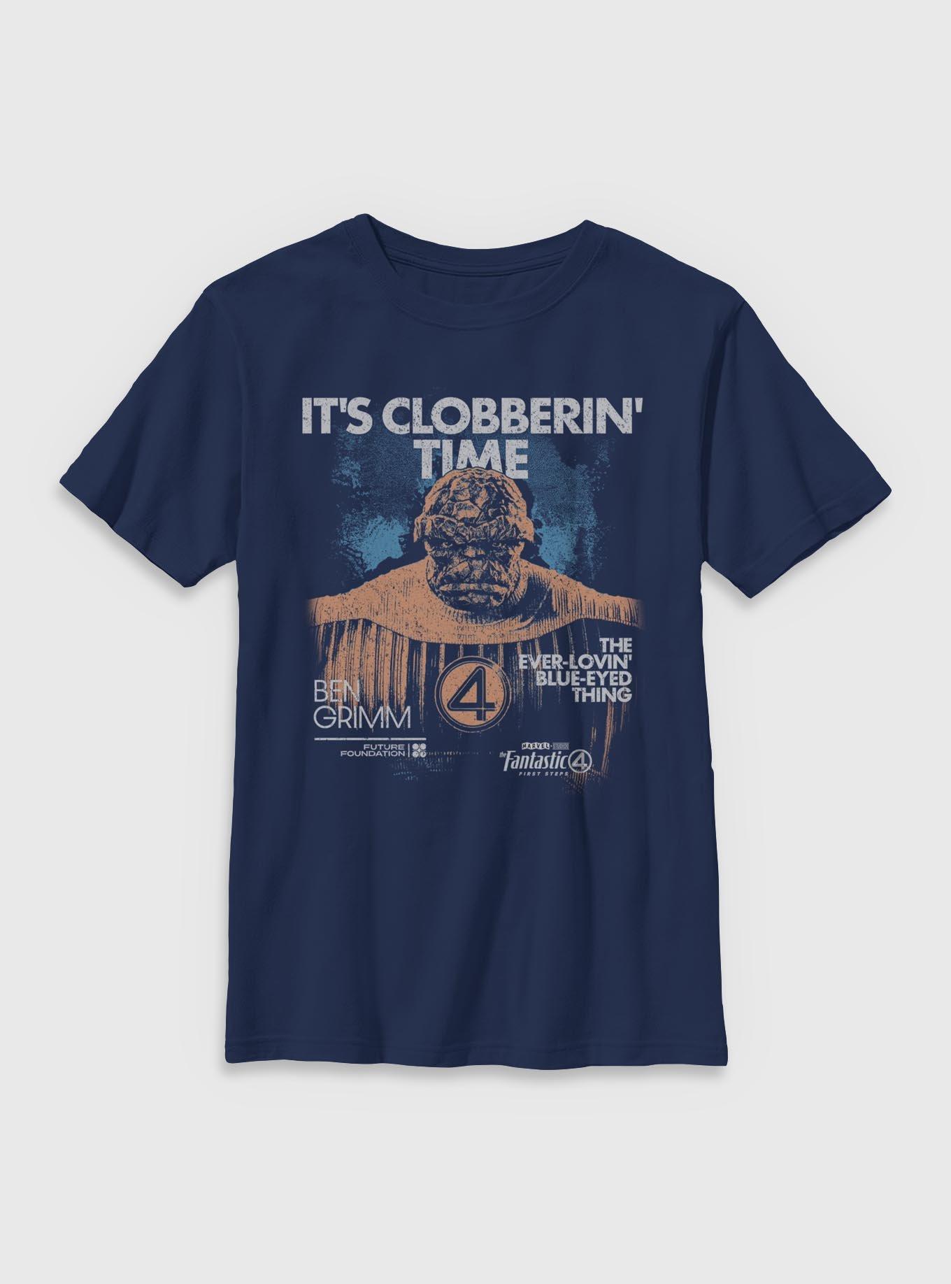 Marvel The Fantastic Four: First Steps Grunge The Thing It's Clobberin' Time Youth T-Shirt BoxLunch Exclusive, , hi-res