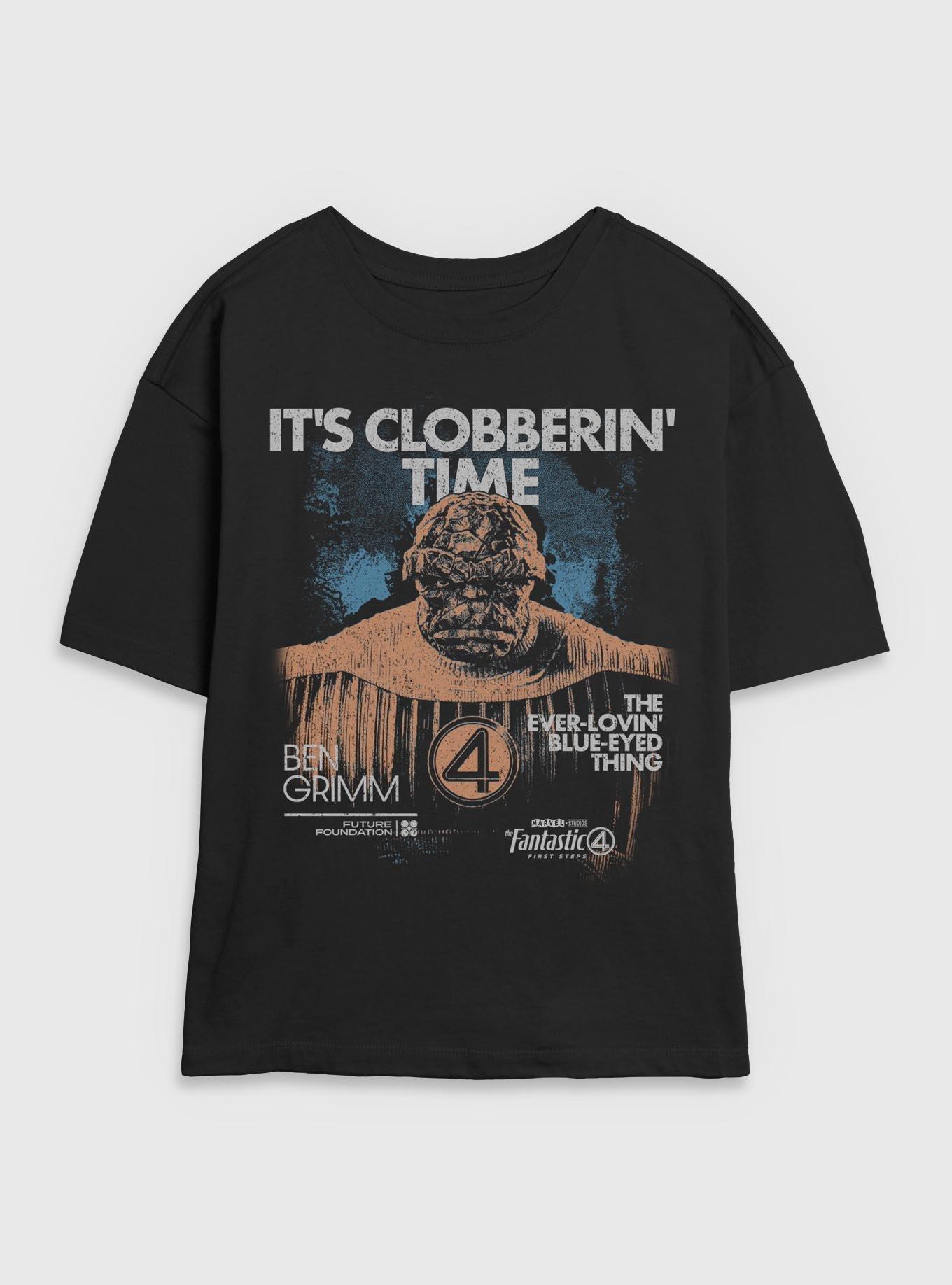 Marvel The Fantastic Four: First Steps Grunge The Thing It's Clobberin' Time Womens Skimmer T-Shirt BoxLunch Exclusive, , hi-res