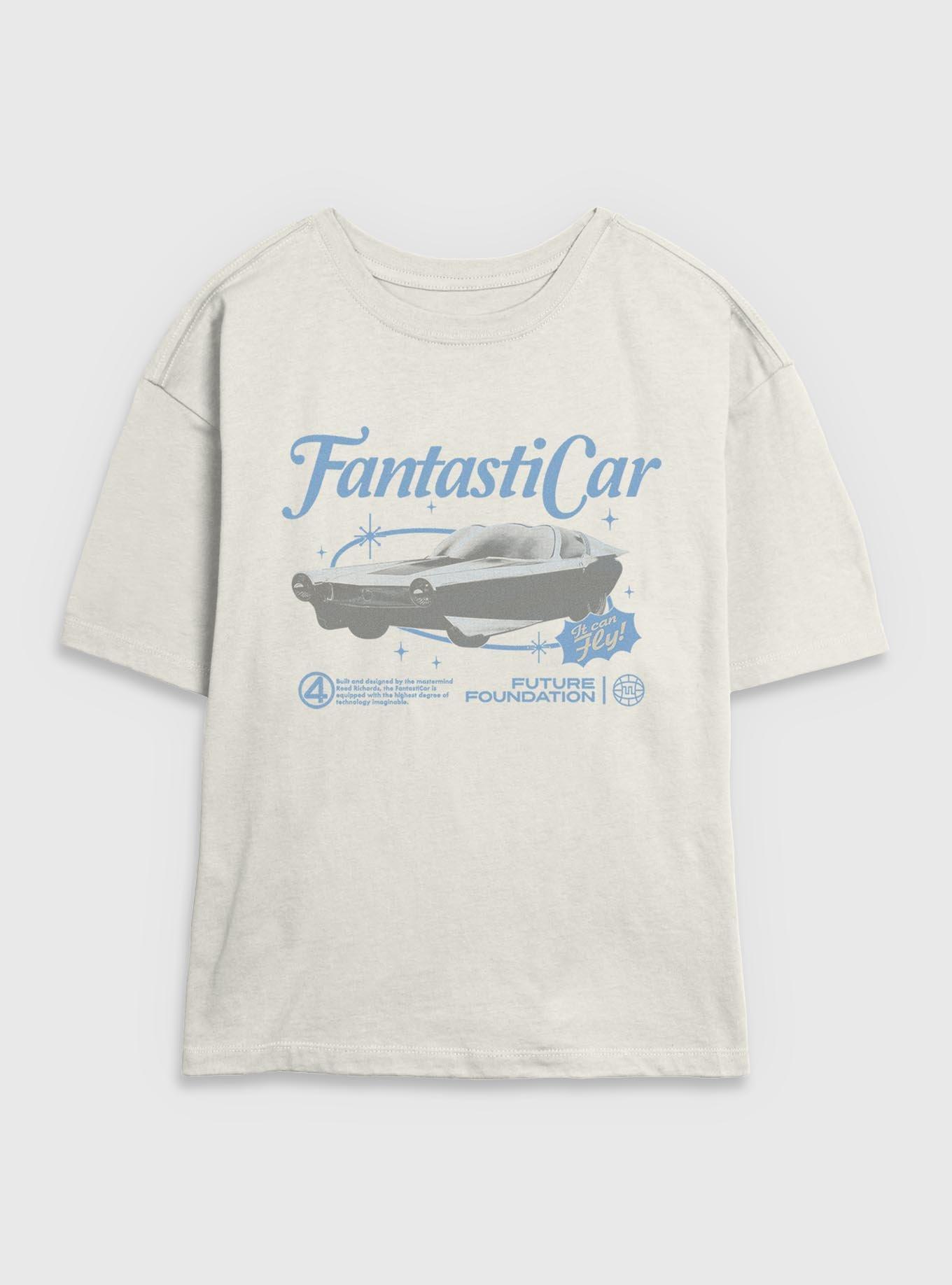 Marvel The Fantastic Four: First Steps Retro Fantasticar Womens Skimmer T-Shirt BoxLunch Exclusive, , hi-res