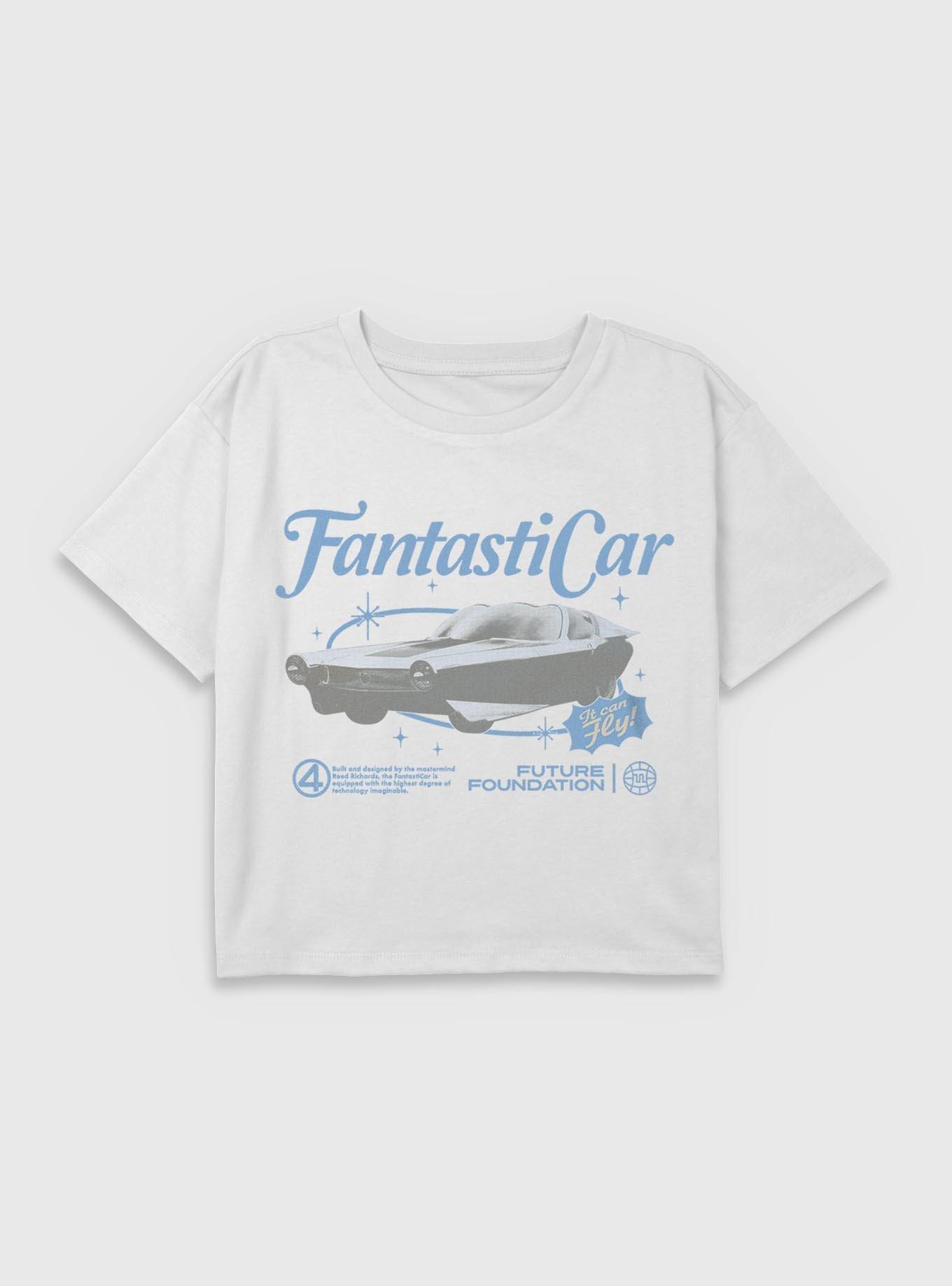 Marvel The Fantastic Four: First Steps Retro Fantasticar Youth Girls Boxy T-Shirt BoxLunch Exclusive, , hi-res