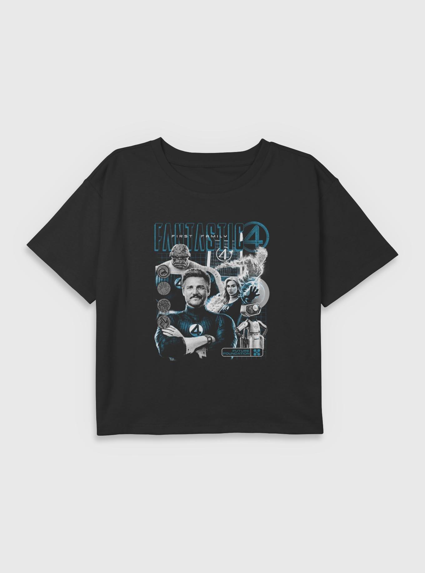 Marvel The Fantastic Four: First Steps Future Foundation Fantastic Family Youth Girls Boxy T-Shirt BoxLunch Exclusive, , hi-res