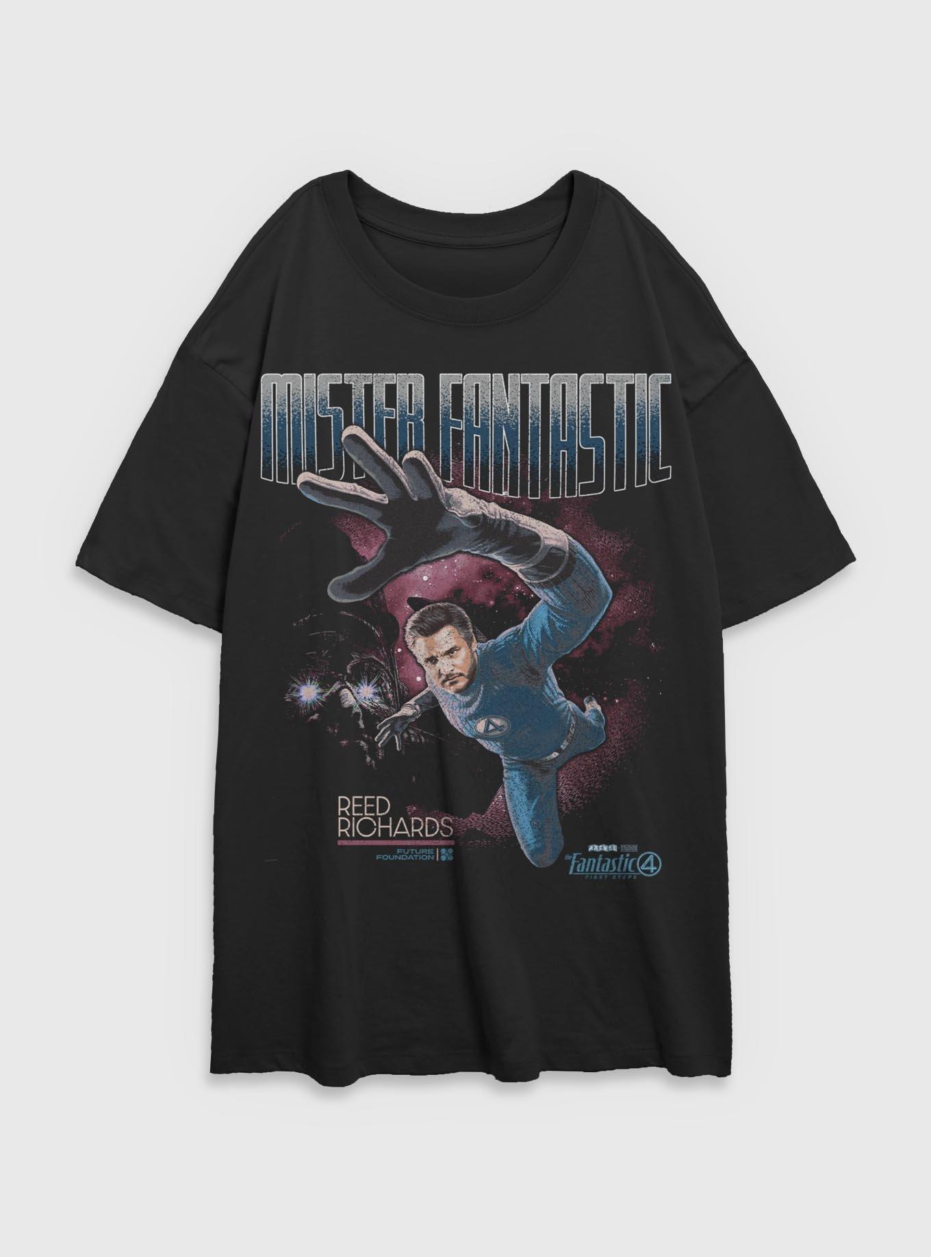 Marvel The Fantastic Four: First Steps Stretch Mr. Fantastic Reed Richards Womens Oversized T-Shirt BoxLunch Exclusive, , hi-res
