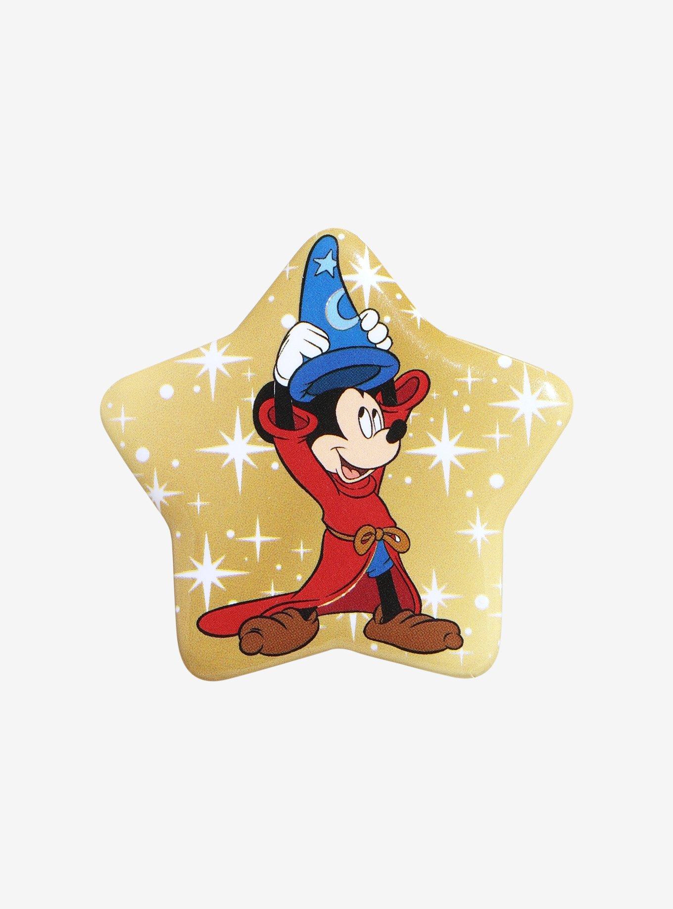 Disney Fantasia Sorcerer Mickey Star-Shaped Button Pin &mdash; BoxLunch Exclusive, , hi-res