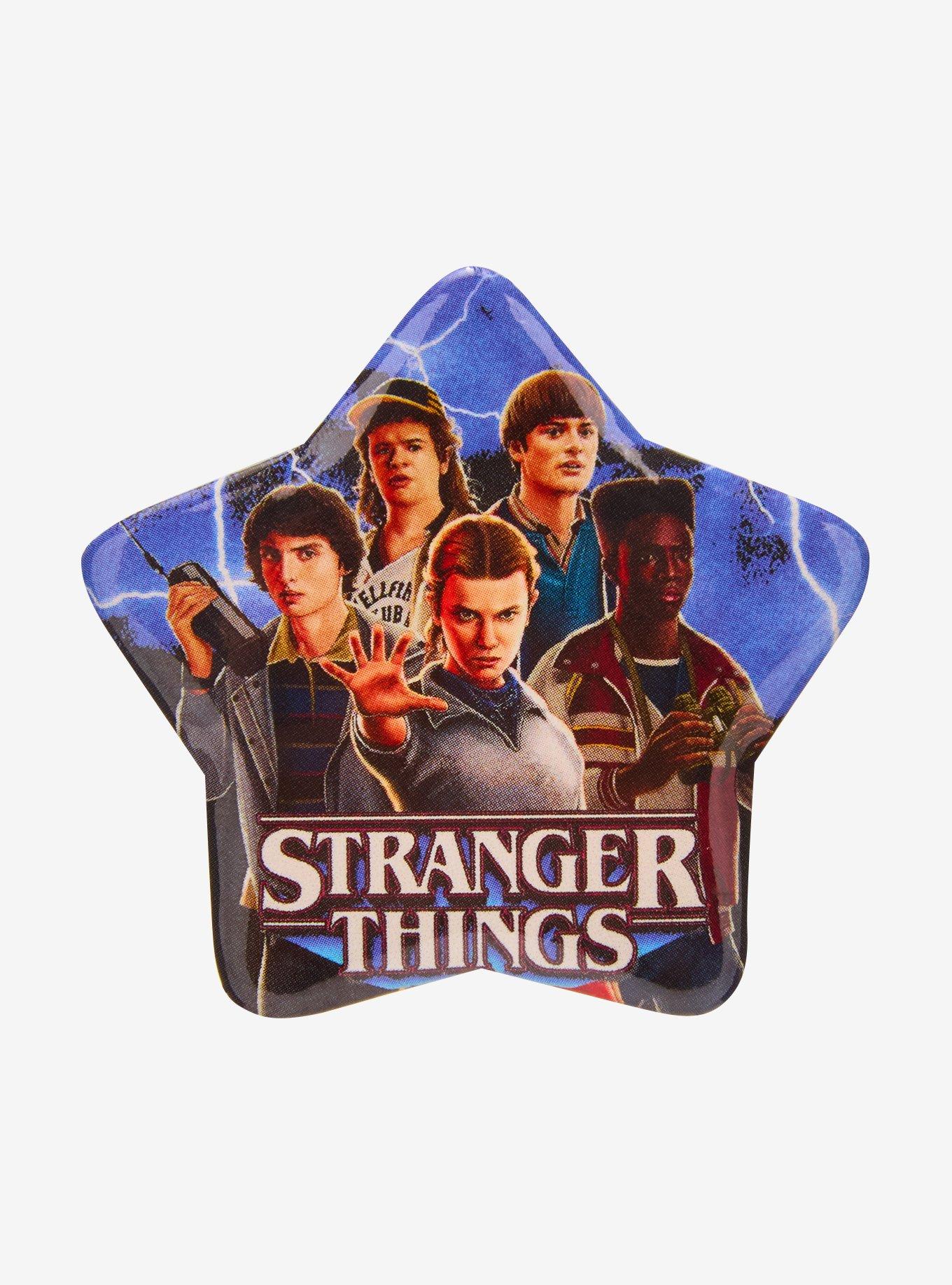 Stranger Things Group Portrait Star Button Pin - BoxLunch Exclusive, , hi-res