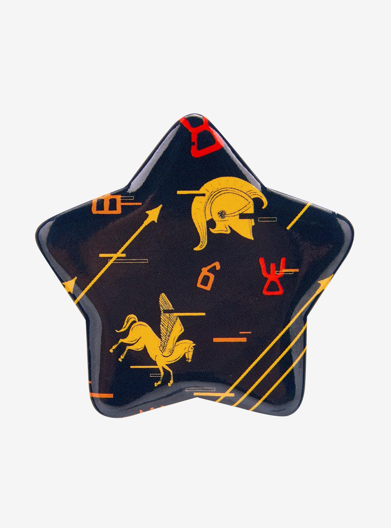Percy Jackson Ares Symbols Star Button Pin, , hi-res