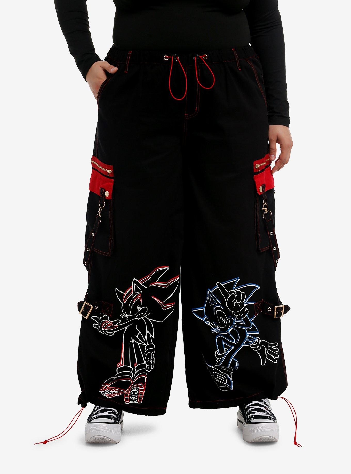 Sonic The Hedgehog Shadow & Sonic Split Cargo Pants Plus Size, , hi-res