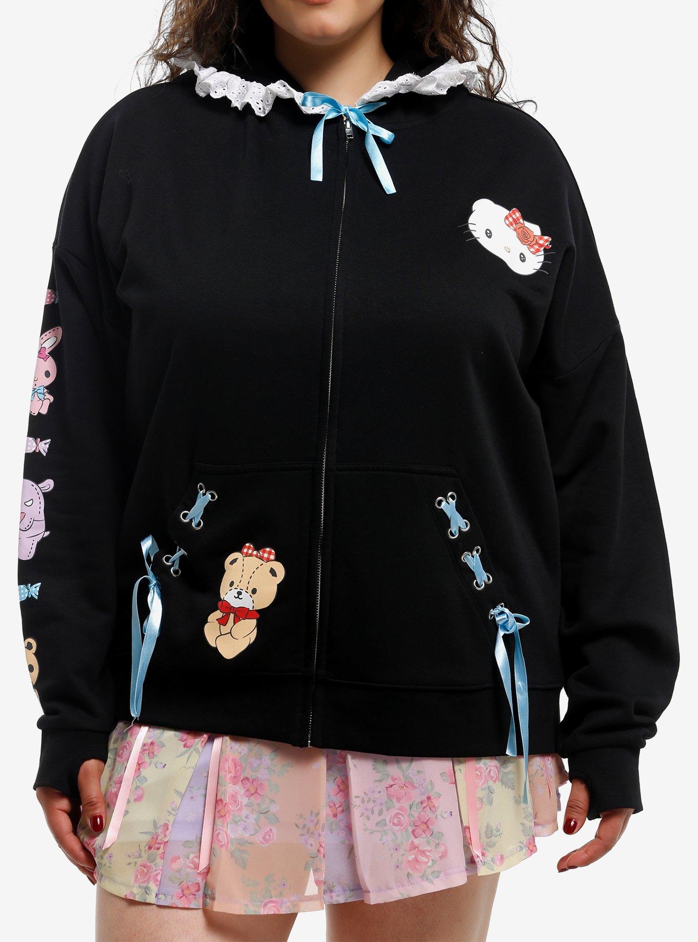 Hello Kitty And Friends Lolita Girls Hoodie Plus Size, , hi-res