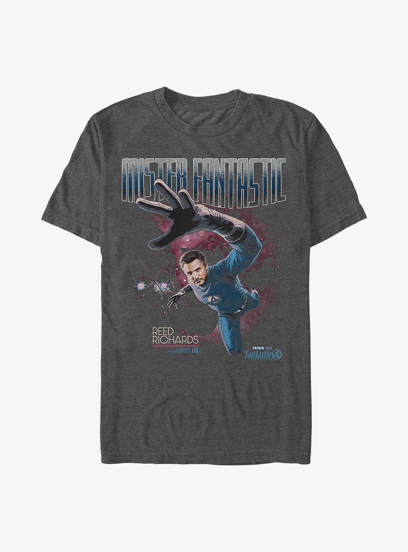 Marvel The Fantastic Four: First Steps Beyond Limits T-Shirt Hot Topic Web Exclusive, CHAR HTR, hi-res
