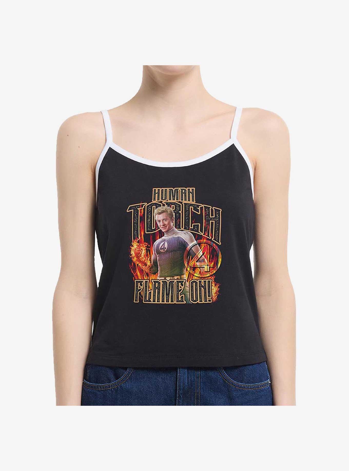 Marvel The Fantastic Four: First Steps Torch Flames Girls Cami Hot Topic Web Exclusive, BLACK, hi-res