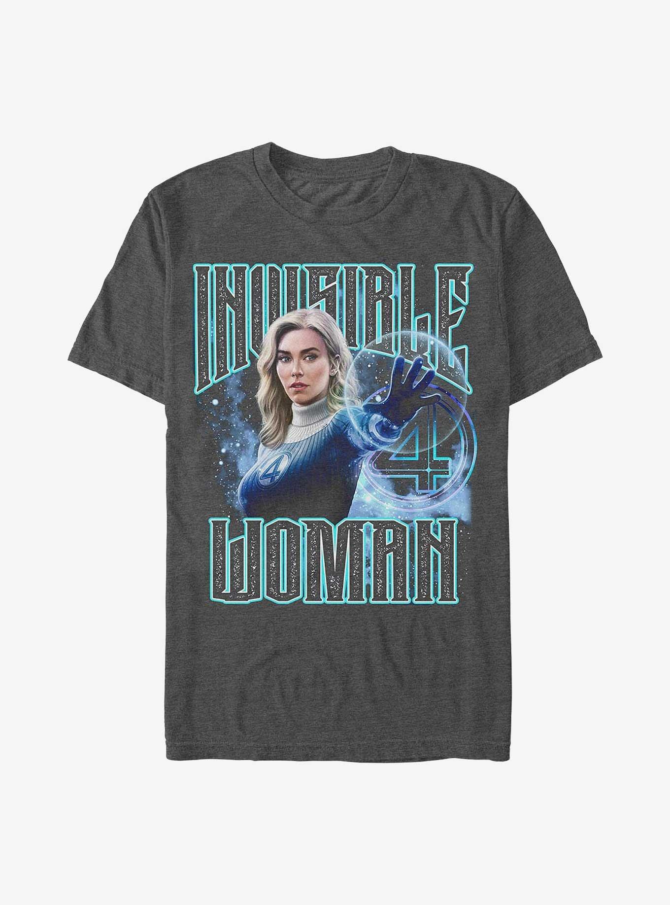 Marvel The Fantastic Four: First Steps Invisible Woman T-Shirt Hot Topic Web Exclusive, CHAR HTR, hi-res