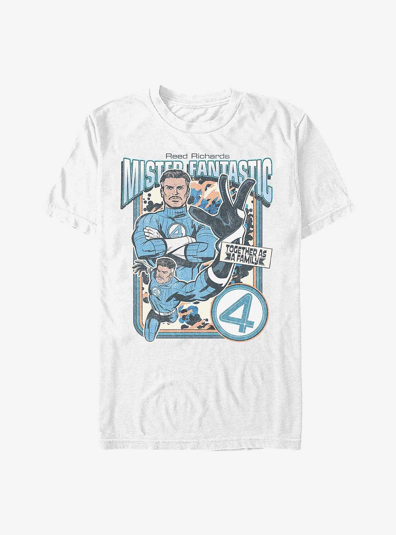 Marvel The Fantastic Four: First Steps Mister Fantastic Reed T-Shirt Hot Topic Web Exclusive, WHITE, hi-res