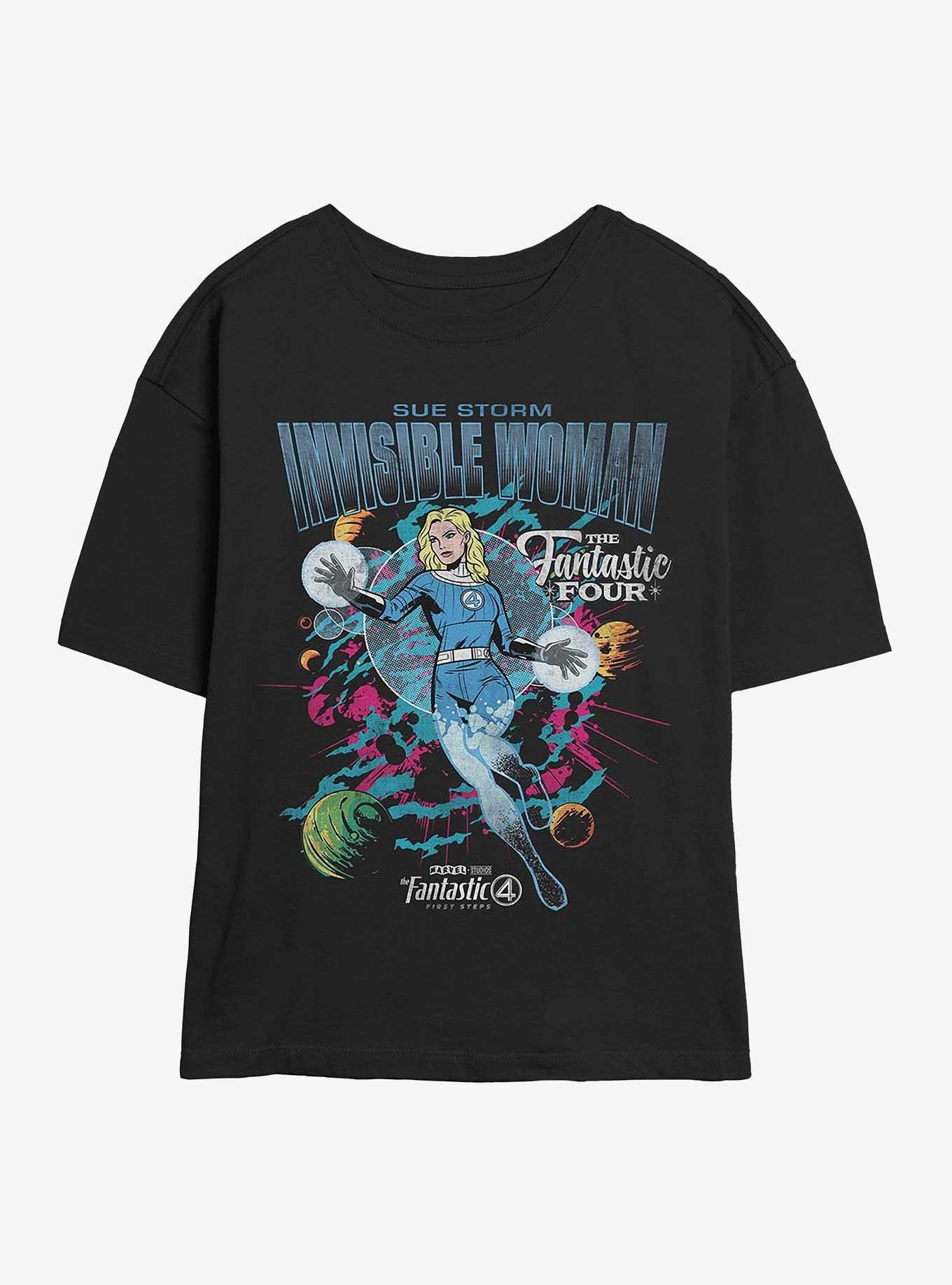 Marvel The Fantastic Four: First Steps Sues Cover Girls Skimmer T-Shirt Hot Topic Exclusive, BLACK, hi-res