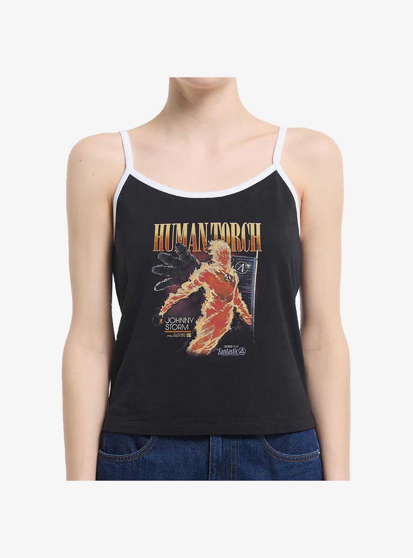 Marvel The Fantastic Four: First Steps Human Torch Girls Cami Hot Topic Web Exclusive, BLACK, hi-res