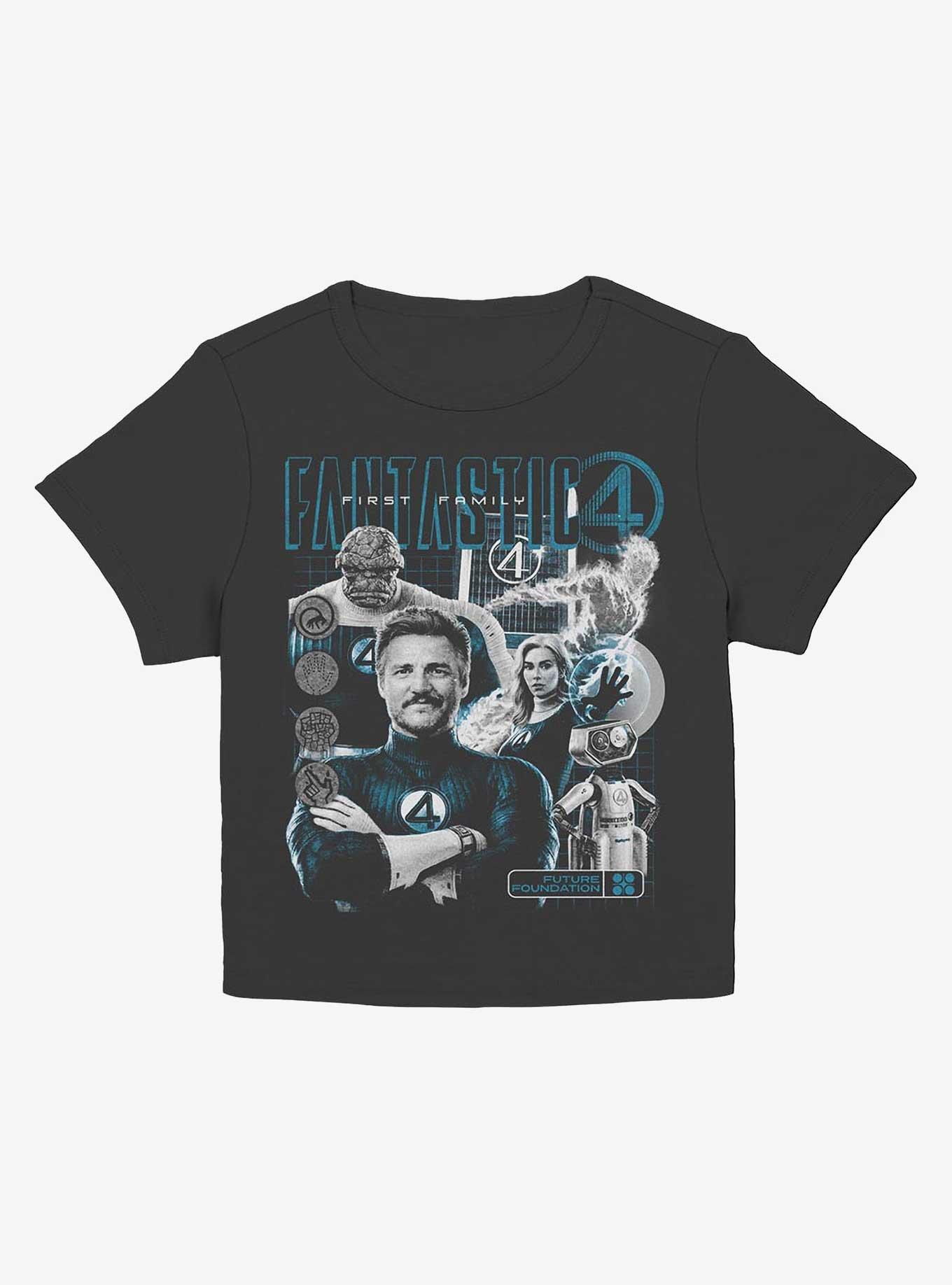 Marvel The Fantastic Four: First Steps Club Fantastic Girls Baby T-Shirt Hot Topic Exclusive, BLACK, hi-res