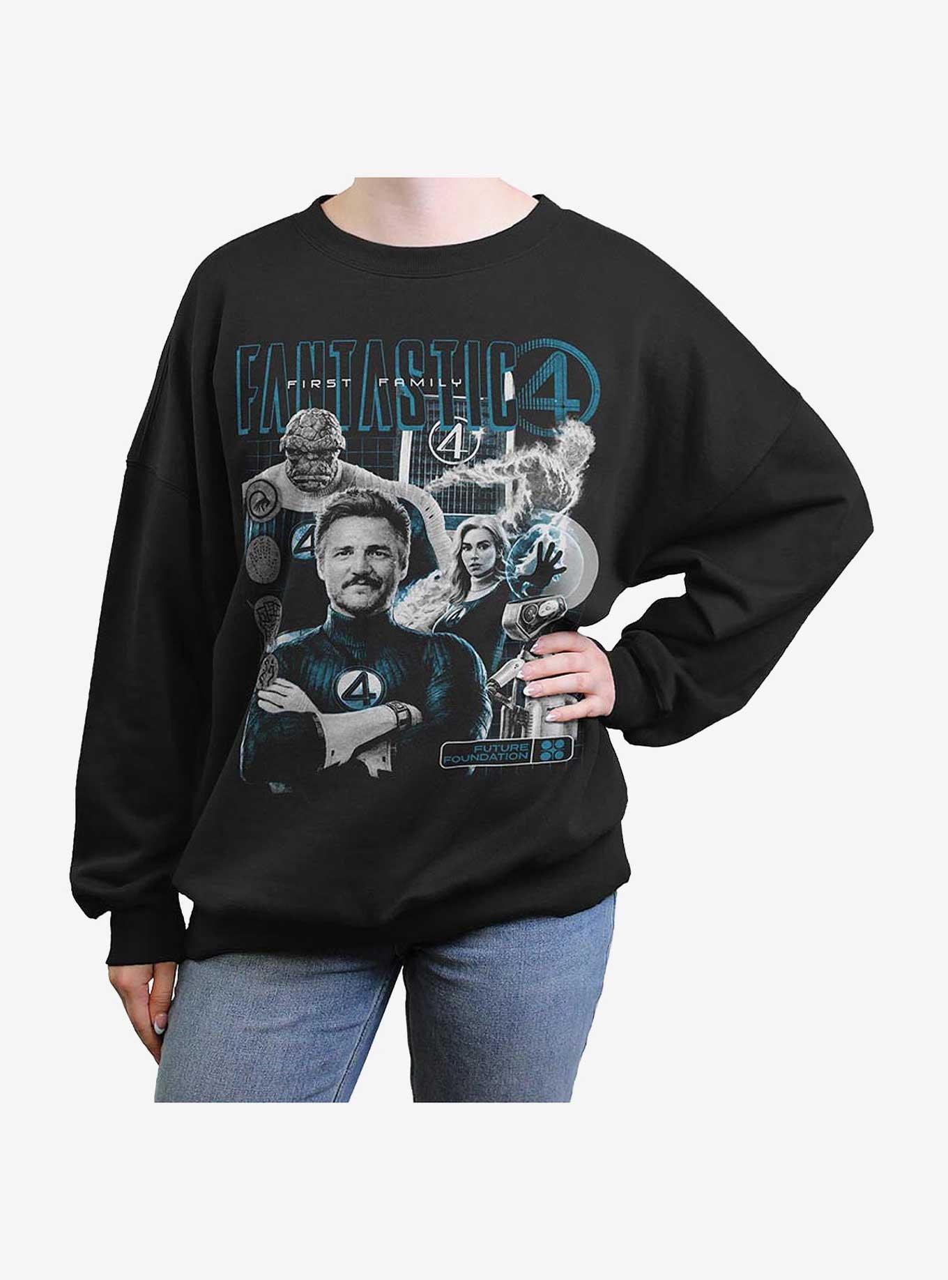 Marvel The Fantastic Four: First Steps Club Fantastic Girls Oversized Sweatshirt Hot Topic Exclusive, , hi-res