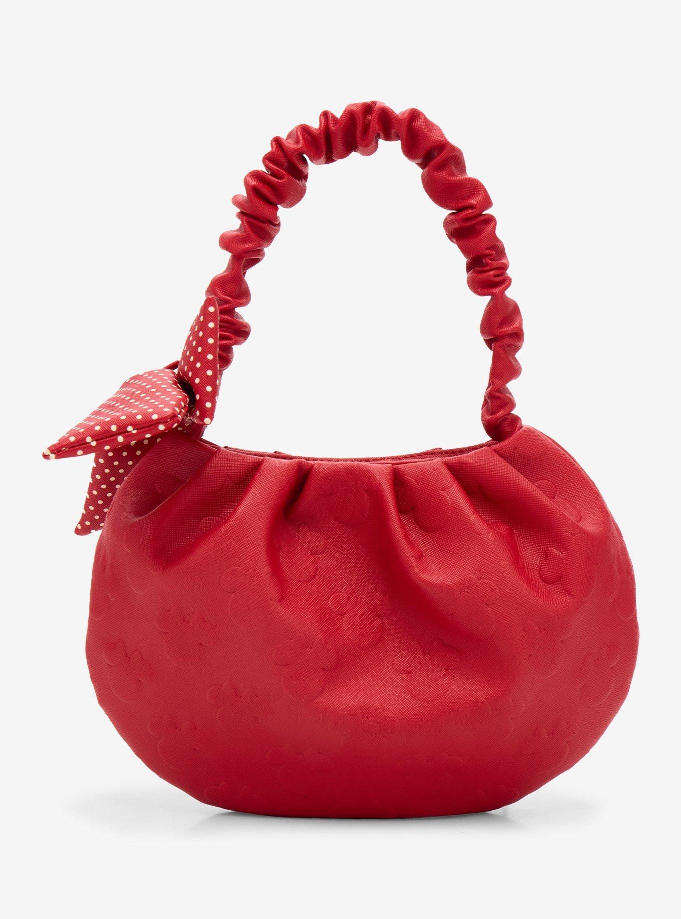 Loungefly Disney Minnie Mouse Red Polka Dot Bow Handbag, , hi-res