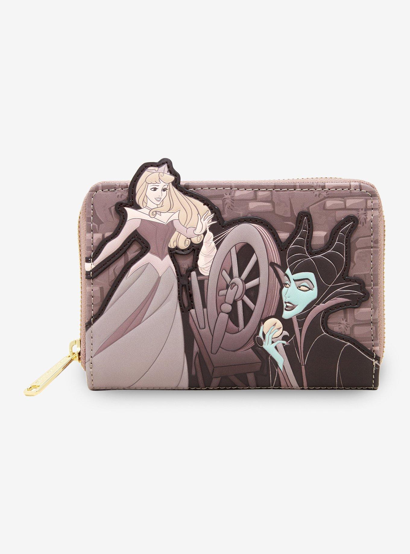Loungefly Disney Sleeping Beauty Aurora & Maleficent Mini Zipper Wallet, , hi-res