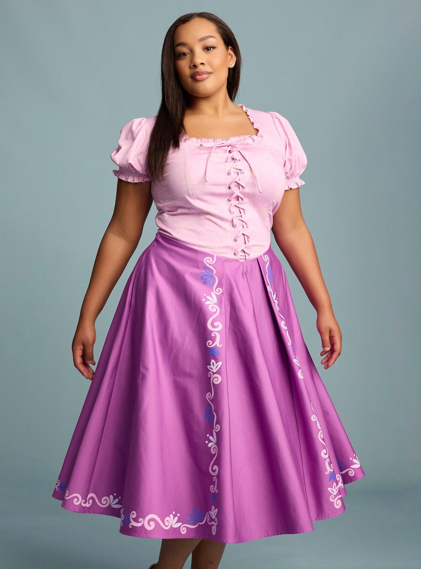 Her Universe Disney Tangled Rapunzel Puff Sleeve Dress Plus Size Her Universe Exclusive