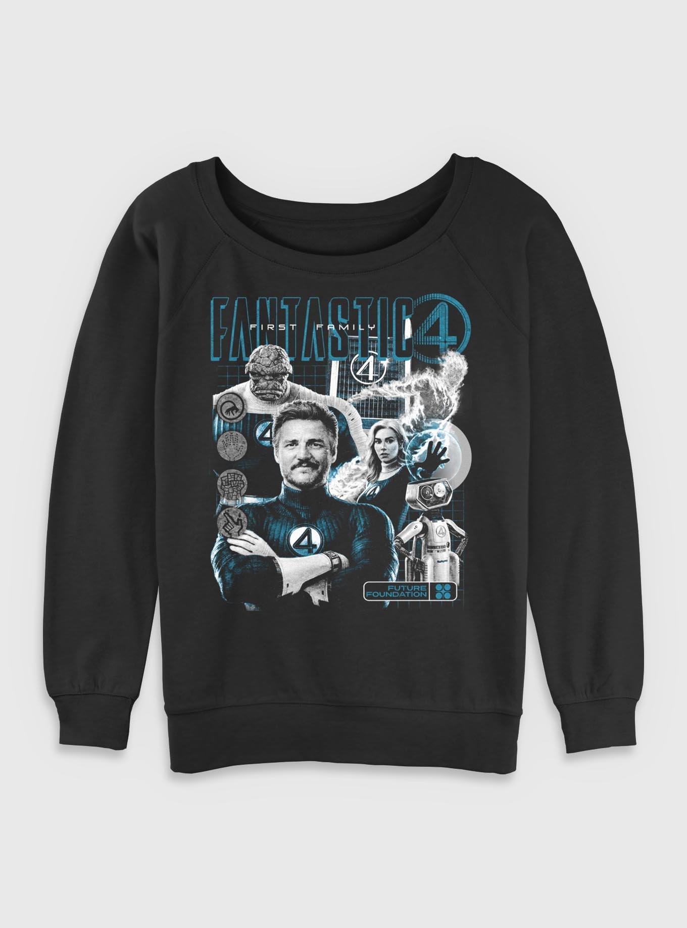 Marvel The Fantastic Four: First Steps Future Foundation Fantastic Family Womens Slouchy Sweatshirt BoxLunch Exclusive, , hi-res