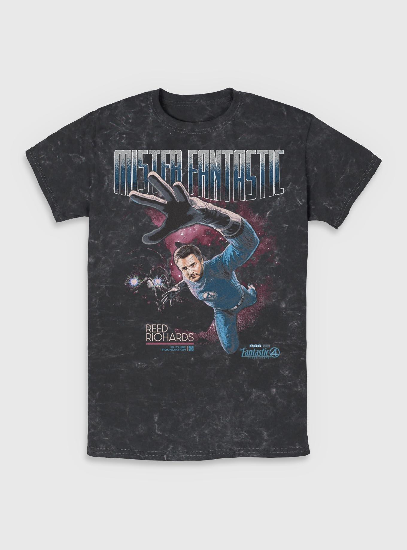 Marvel The Fantastic Four: First Steps Stretch Mr. Fantastic Reed Richards Mineral Wash T-Shirt BoxLunch Exclusive, , hi-res