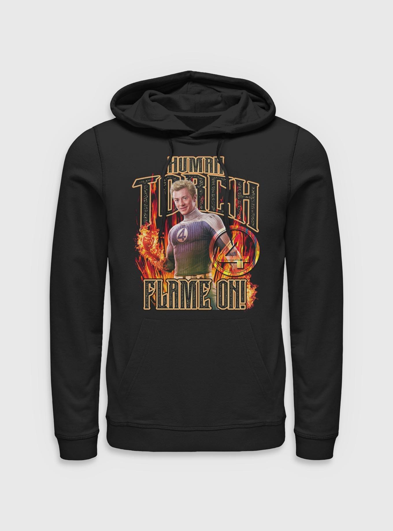 Marvel The Fantastic Four: First Steps Johnny Storm Human Torch Flame On Hoodie BoxLunch Exclusive, , hi-res