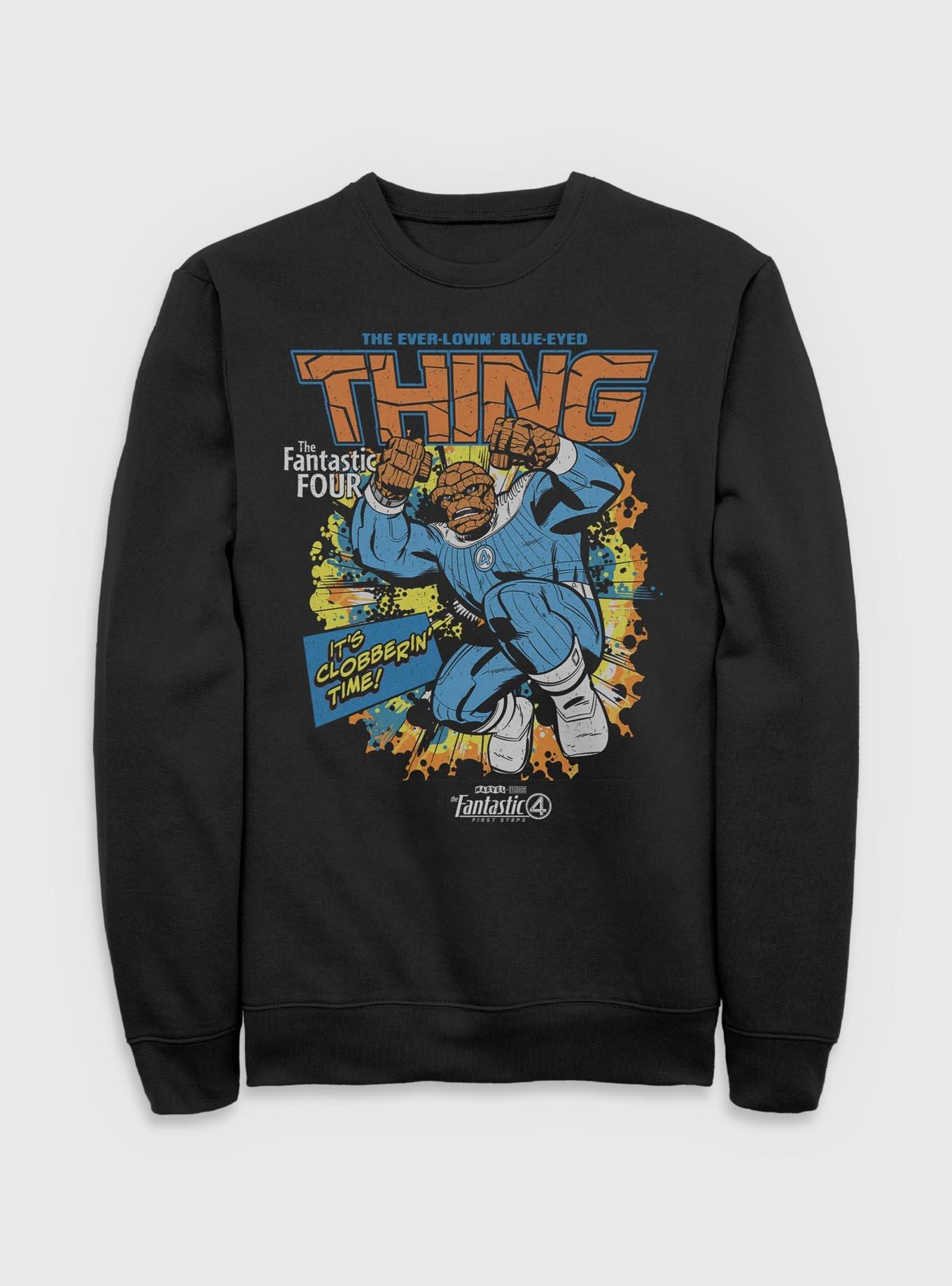 Marvel The Fantastic Four: First Steps Comic Cover Ben Grimm The Thing Sweatshirt BoxLunch Exclusive, , hi-res