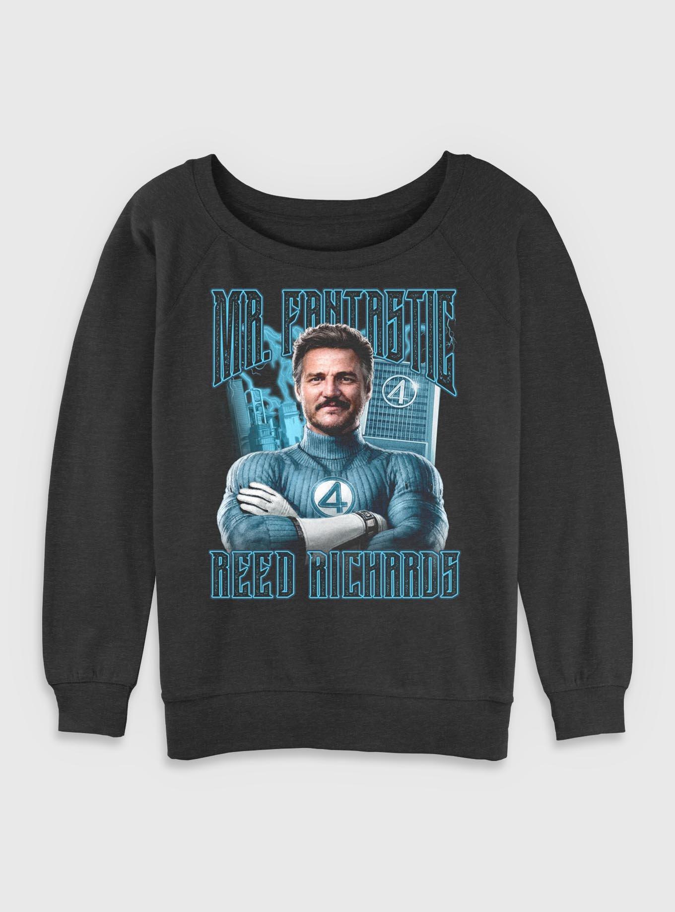 Marvel The Fantastic Four: First Steps Mr. Fantastic Reed Richards Womens Slouchy Sweatshirt BoxLunch Exclusive, , hi-res