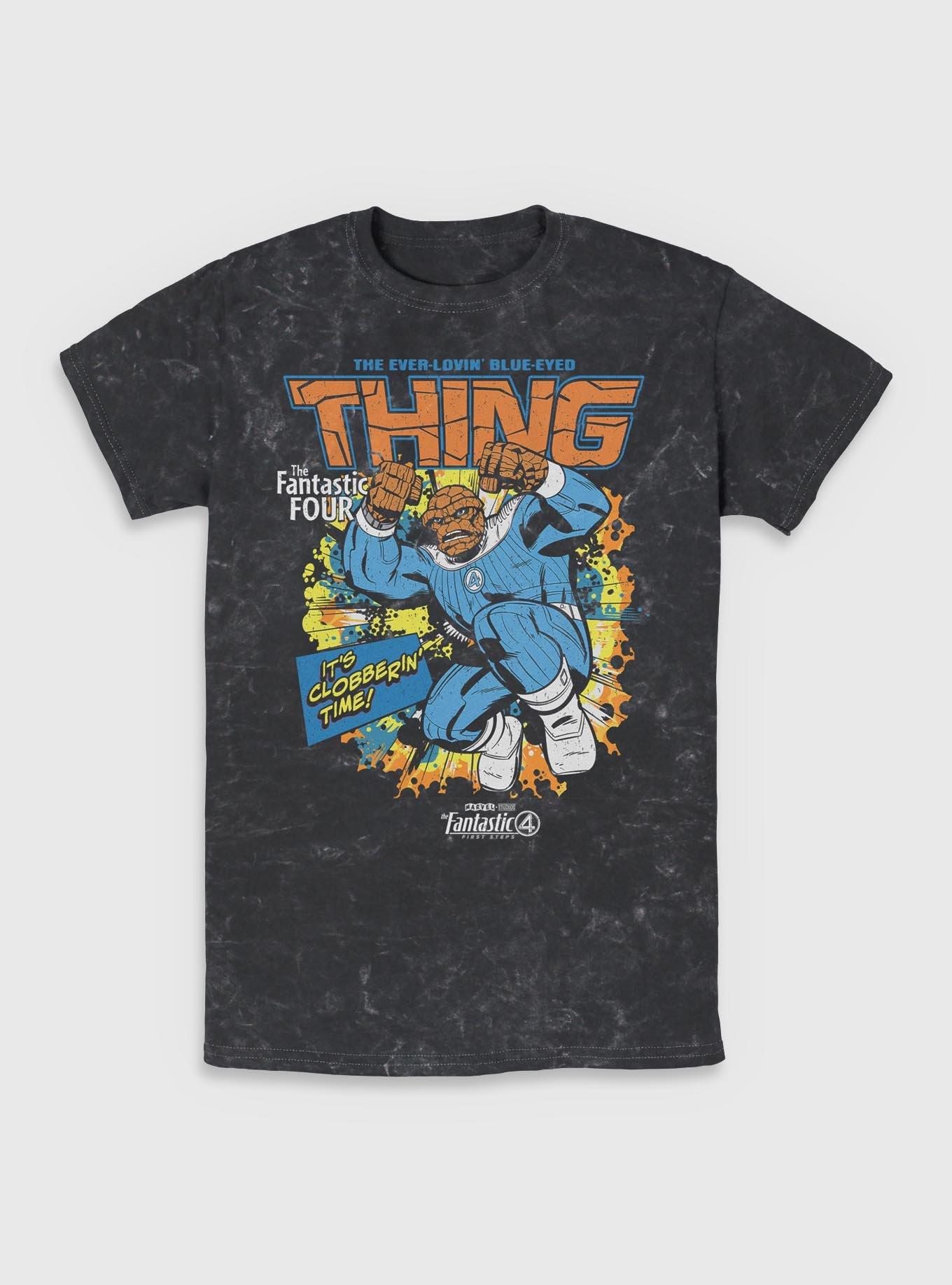 Marvel The Fantastic Four: First Steps Comic Cover Ben Grimm The Thing Mineral Wash T-Shirt BoxLunch Exclusive, , hi-res