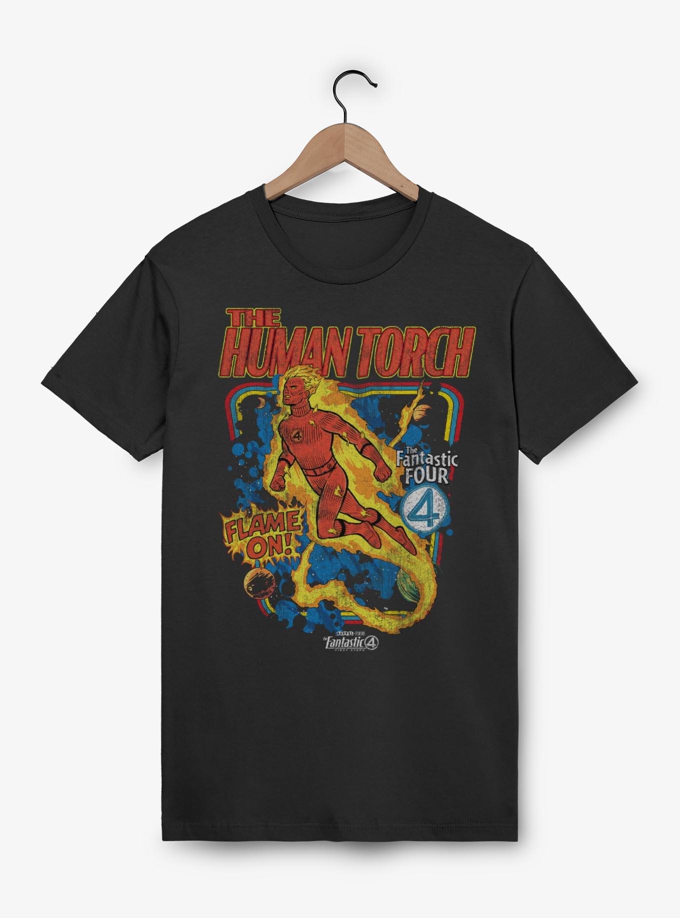 Marvel The Fantastic Four: First Steps Comic Cover Johnny Storm Human Torch T-Shirt BoxLunch Exclusive, , hi-res