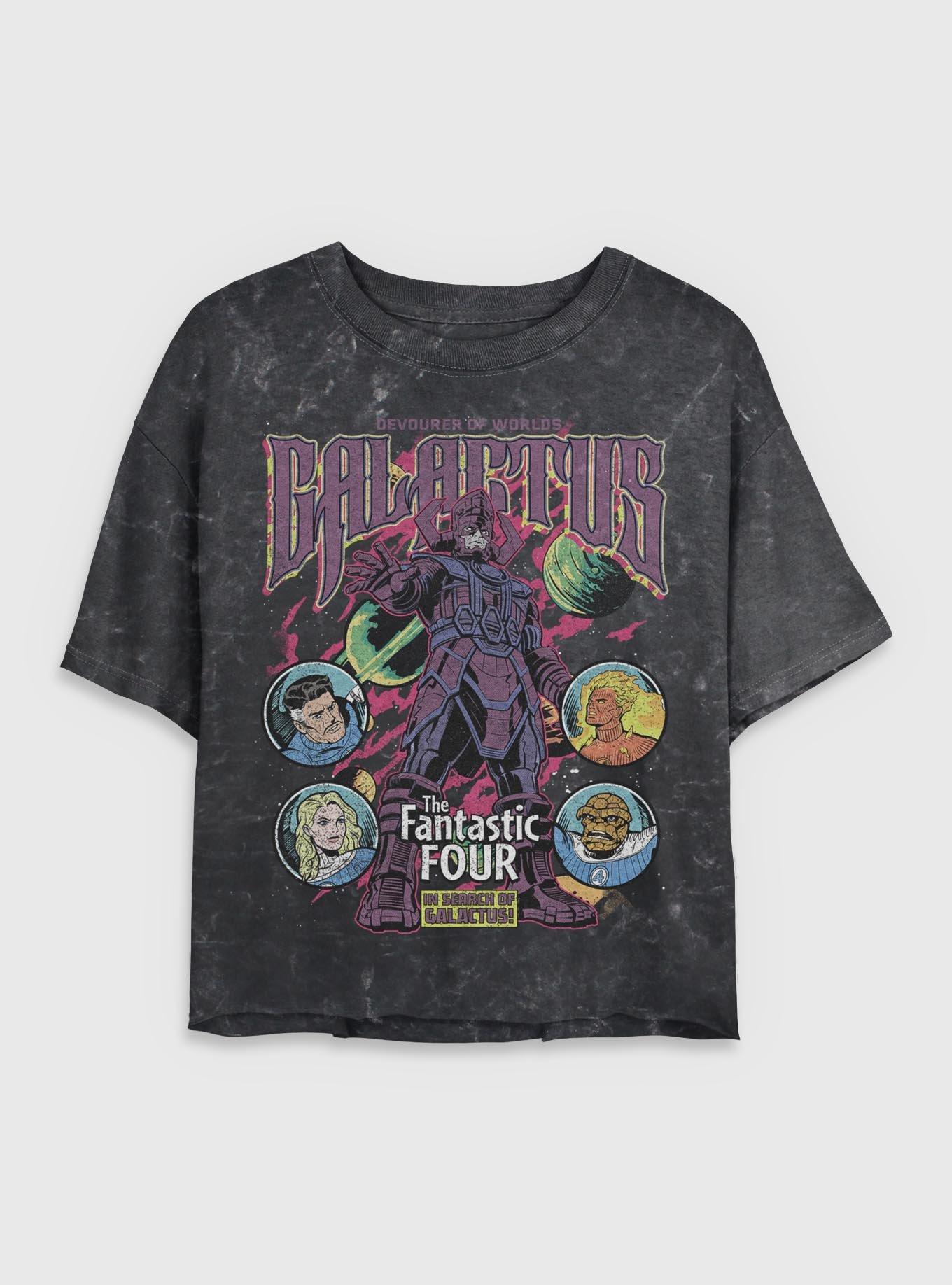 Marvel The Fantastic Four: First Steps Galactus Rules Womens Mineral Wash Crop T-Shirt BoxLunch Exclusive, , hi-res