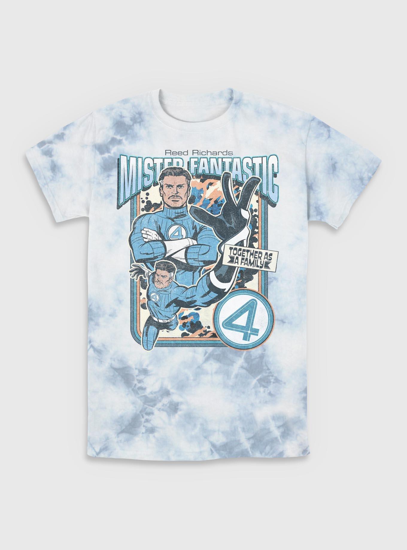 Marvel The Fantastic Four: First Steps Mr.  Fantastic Together As A Family Tie-Dye T-Shirt BoxLunch Exclusive, , hi-res