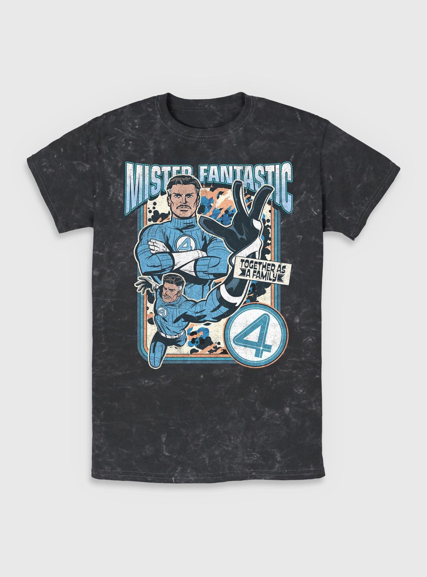 Marvel The Fantastic Four: First Steps Mr.  Fantastic Together As A Family Mineral Wash T-Shirt BoxLunch Exclusive, , hi-res