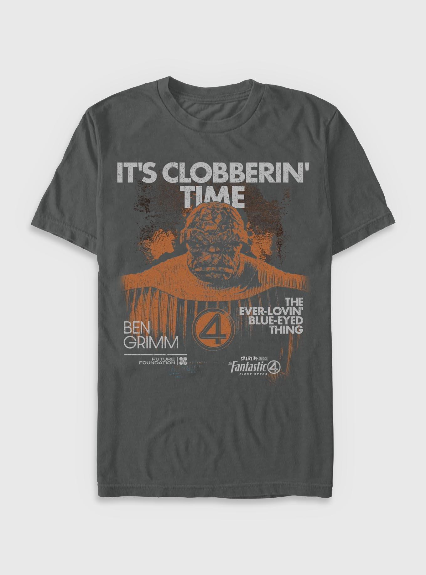 Marvel The Fantastic Four: First Steps Grunge The Thing It's Clobberin' Time Garment Dye T-Shirt BoxLunch Exclusive, , hi-res