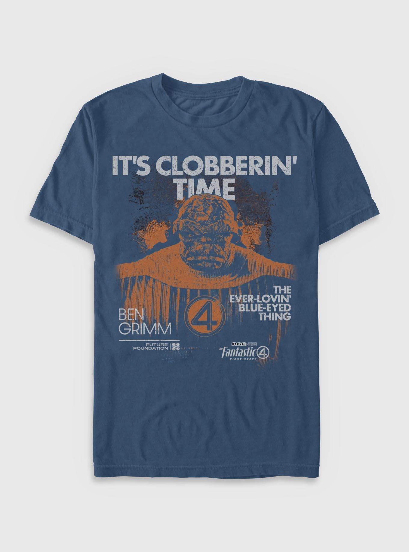 Marvel The Fantastic Four: First Steps Grunge The Thing It's Clobberin' Time Garment Dye T-Shirt BoxLunch Exclusive, , hi-res