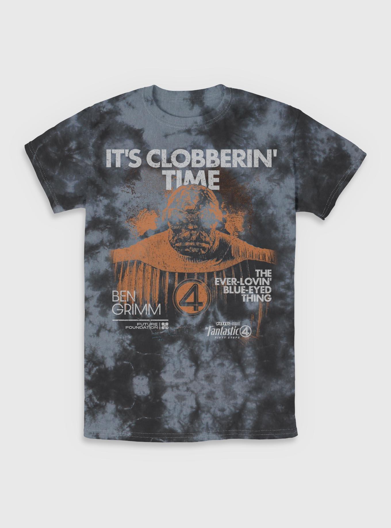 Marvel The Fantastic Four: First Steps Grunge The Thing It's Clobberin' Time Tie-Dye T-Shirt BoxLunch Exclusive, , hi-res