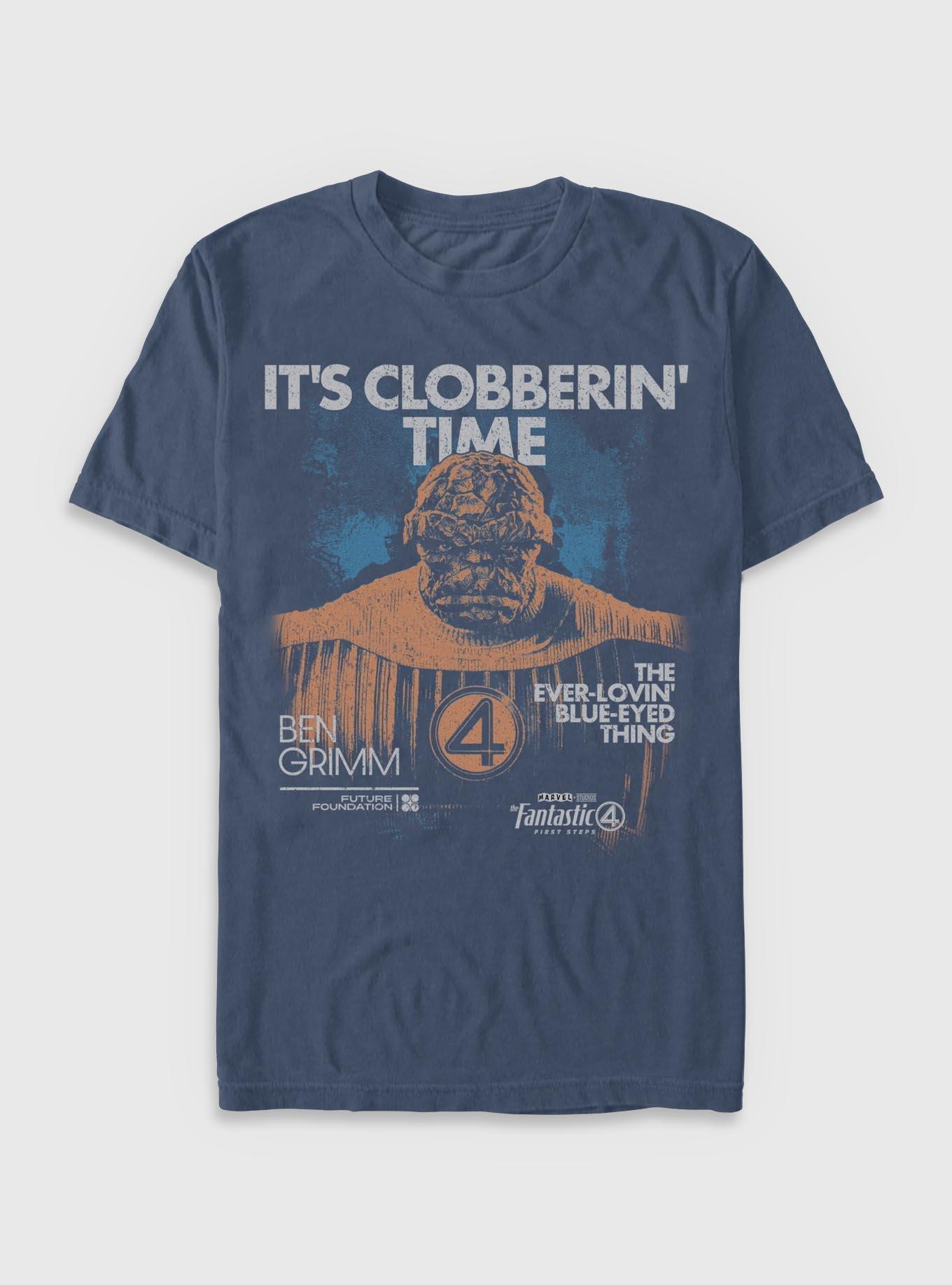 Marvel The Fantastic Four: First Steps Grunge The Thing It's Clobberin' Time Garment Dye T-Shirt BoxLunch Exclusive, , hi-res