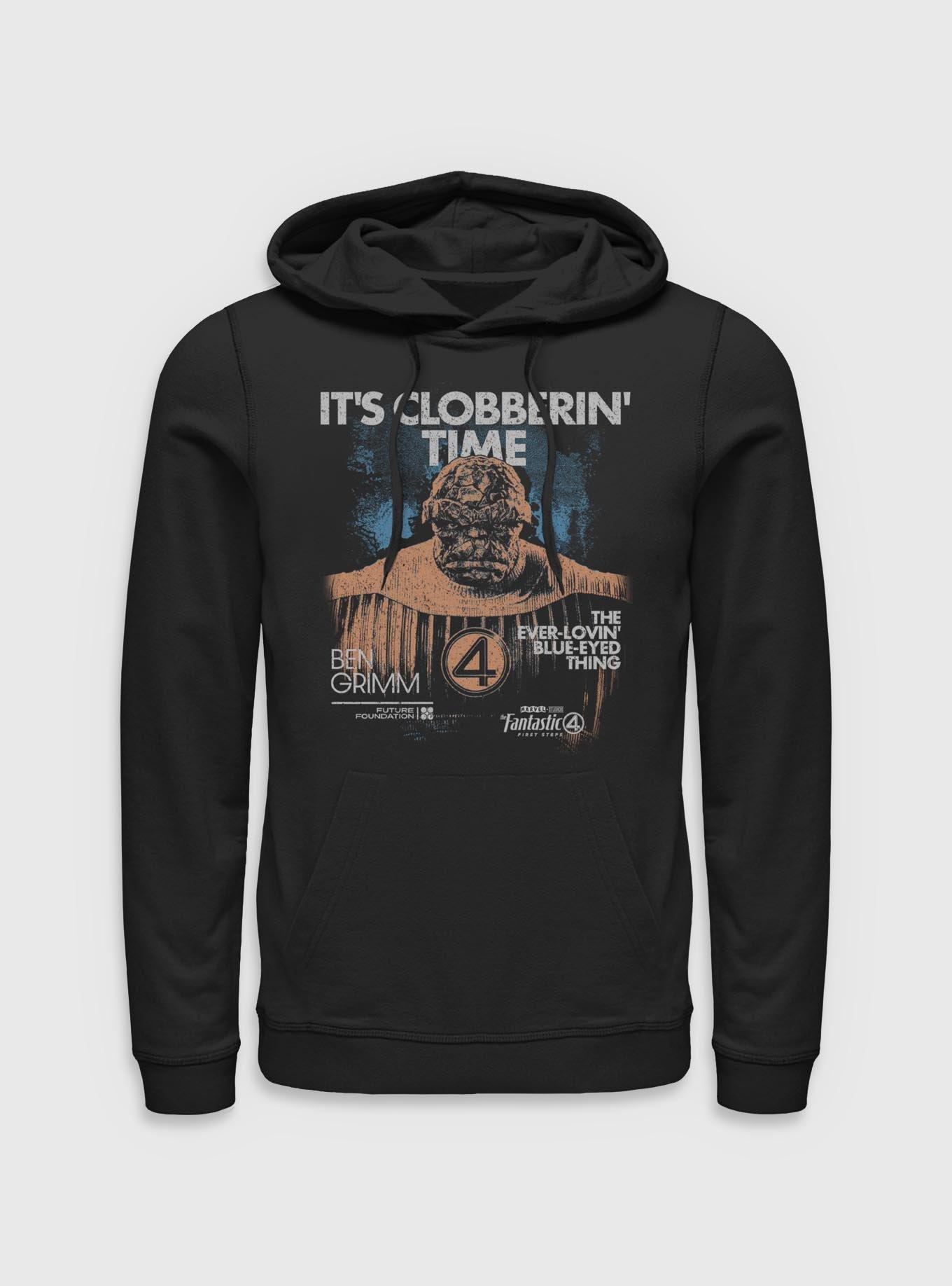 Marvel The Fantastic Four: First Steps Grunge The Thing It's Clobberin' Time Hoodie BoxLunch Exclusive, , hi-res