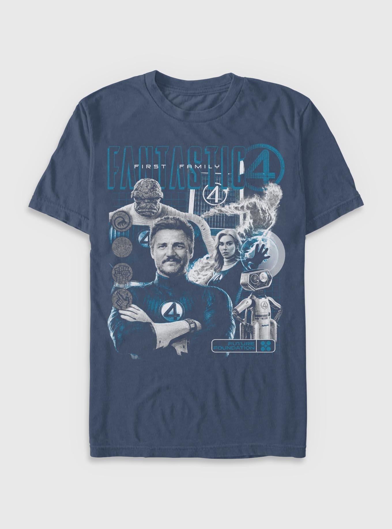Marvel The Fantastic Four: First Steps Future Foundation Fantastic Family Garment Dye T-Shirt BoxLunch Exclusive, , hi-res
