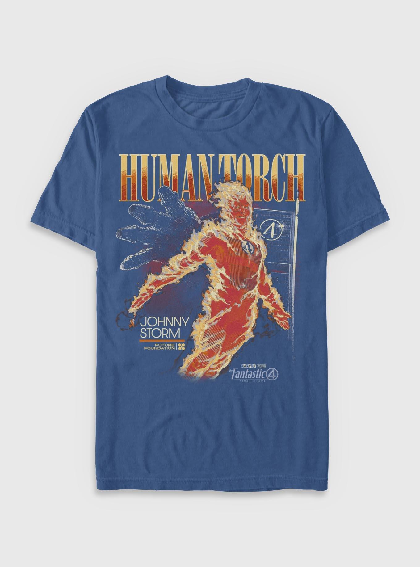 Marvel The Fantastic Four: First Steps Human Torch Future Foundation Garment Dye T-Shirt BoxLunch Exclusive, , hi-res
