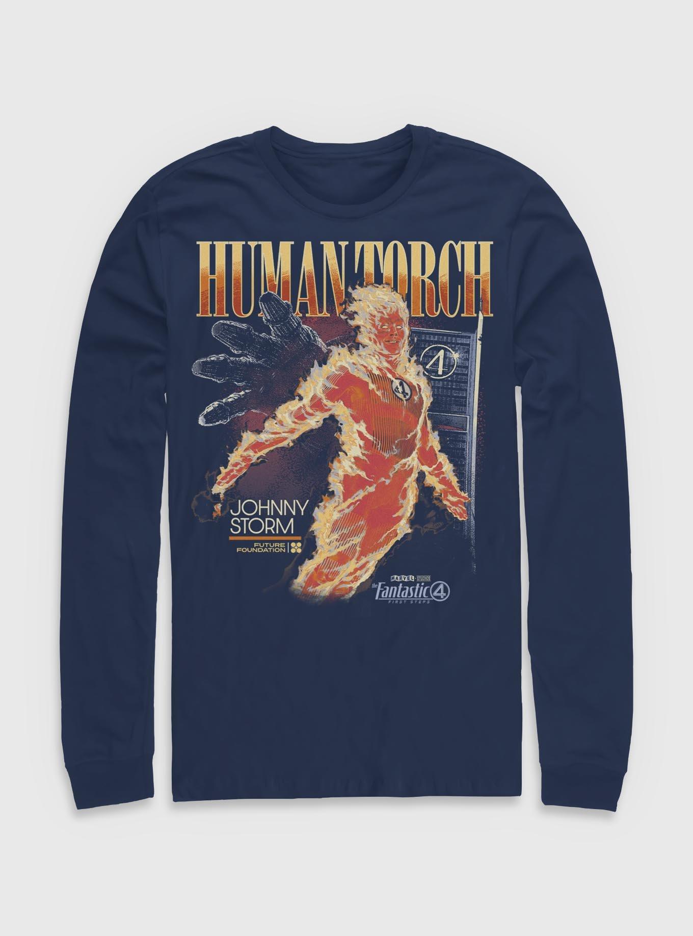 Marvel The Fantastic Four: First Steps Human Torch Future Foundation Long-Sleeve T-Shirt BoxLunch Exclusive, , hi-res