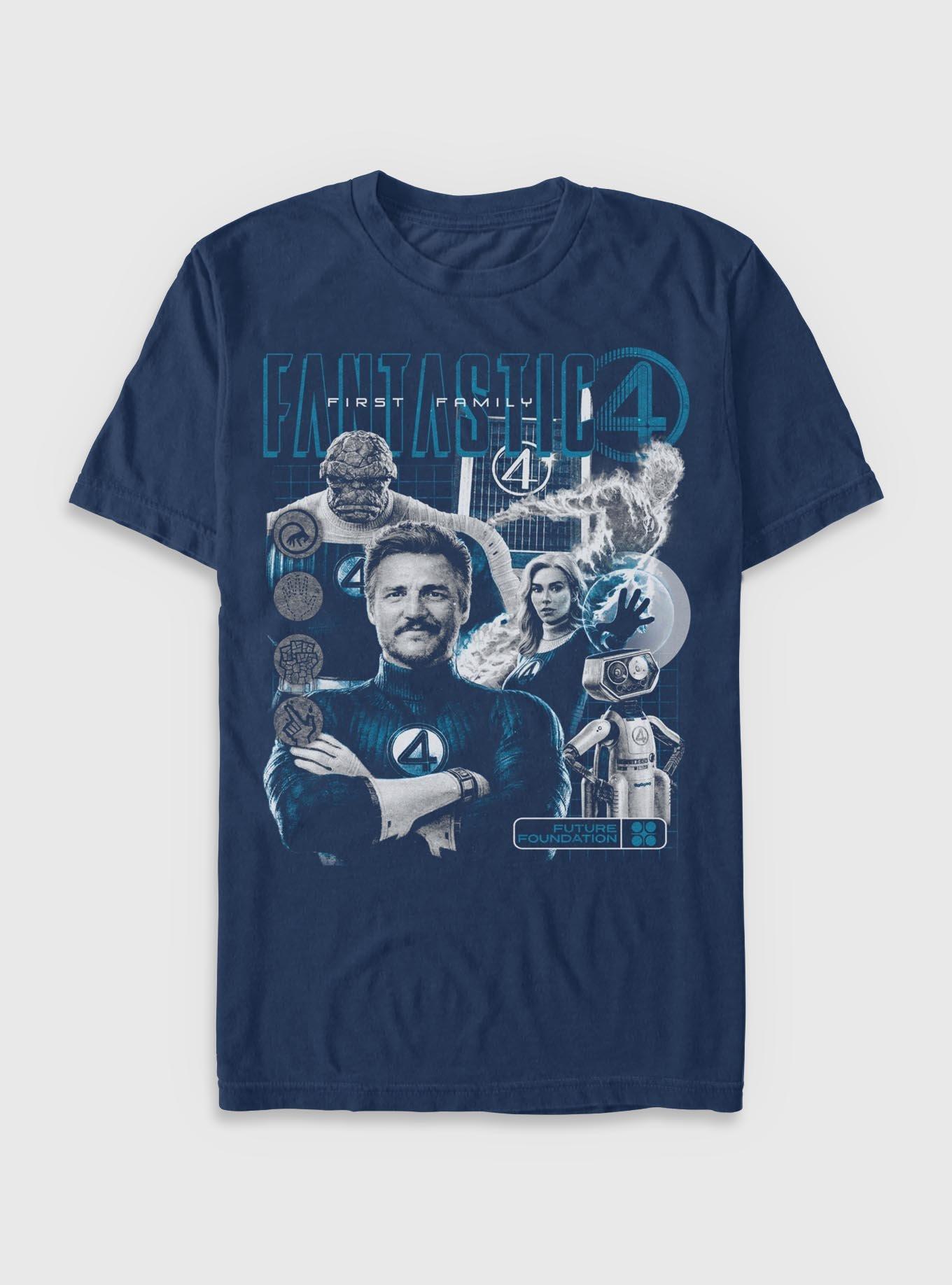Marvel The Fantastic Four: First Steps Future Foundation Fantastic Family Garment Dye T-Shirt BoxLunch Exclusive, , hi-res