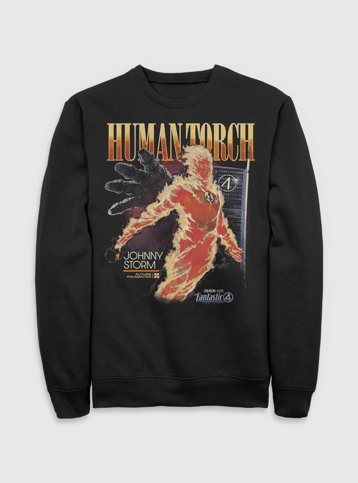 Marvel The Fantastic Four: First Steps Human Torch Future Foundation Sweatshirt BoxLunch Exclusive, , hi-res