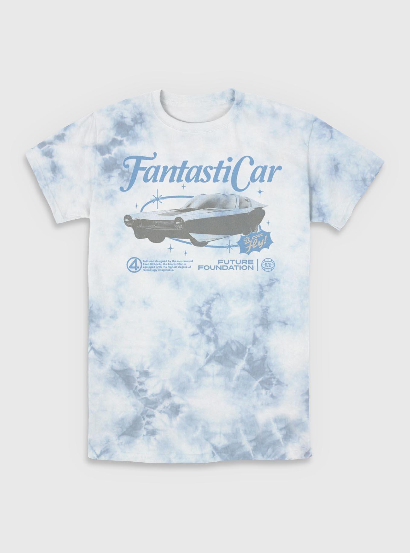 Marvel The Fantastic Four: First Steps Retro Fantasticar Tie-Dye T-Shirt BoxLunch Exclusive, , hi-res